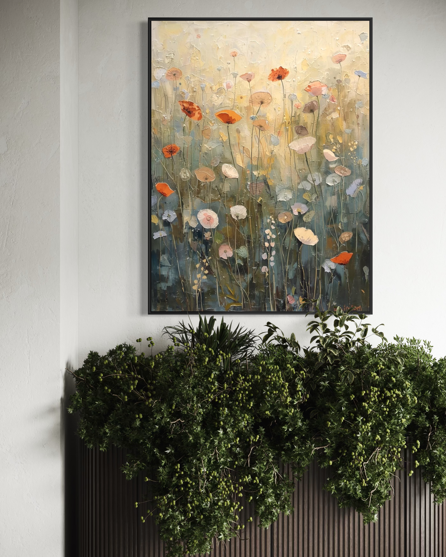 Wildflower Meadow Framed Fine Art Print | Premium Museum-Quality Print | Wood Frame