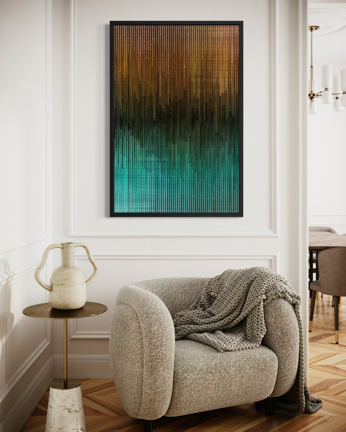 Emerald Descent - Framed Print