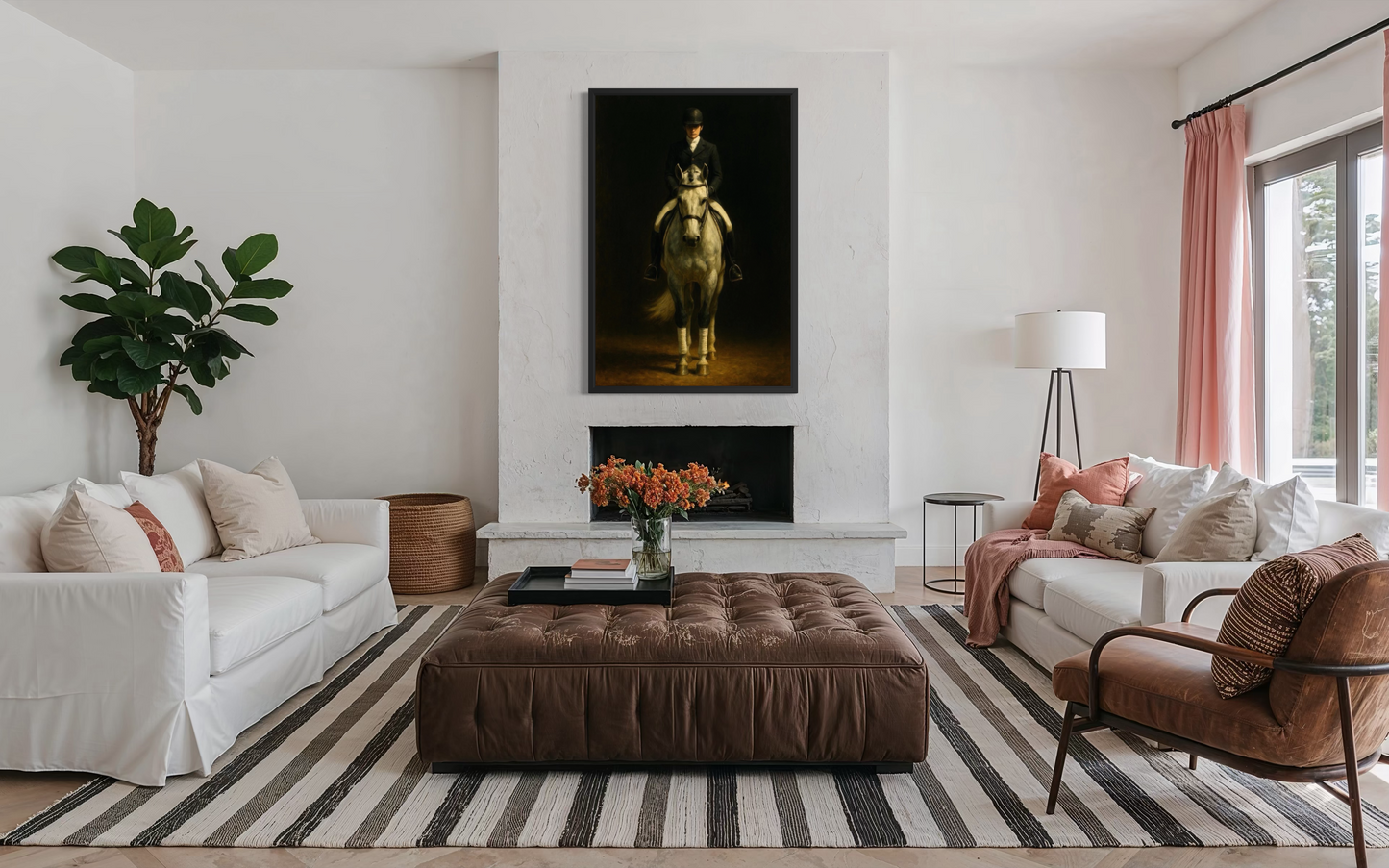 Rider in the Spotlight – Dramatic Dressage Horse & Rider Fine Art Print