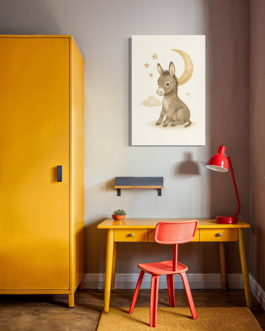 Baby Donkey Nursery Wall Art – Framed Print