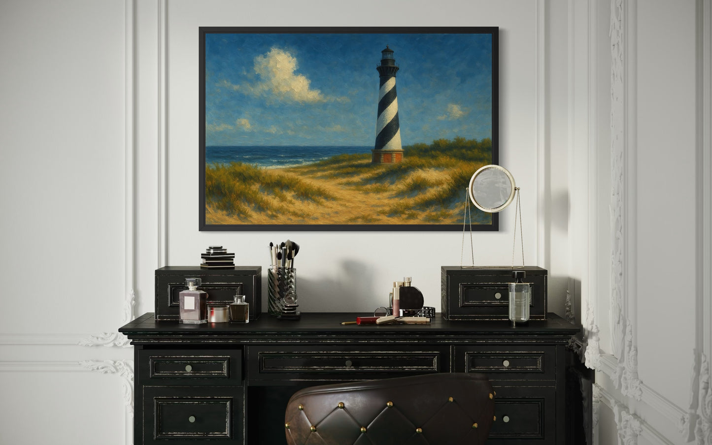 Coastal Lighthouse Landscape – Framed Print