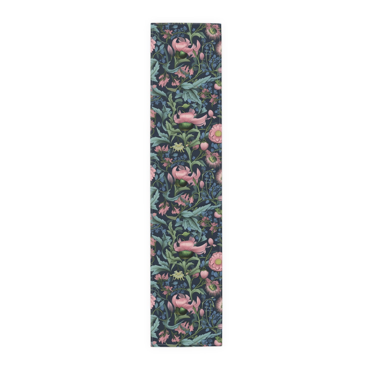Floral Cotton-Poly Table Runner — Botanical Floral Table Runner