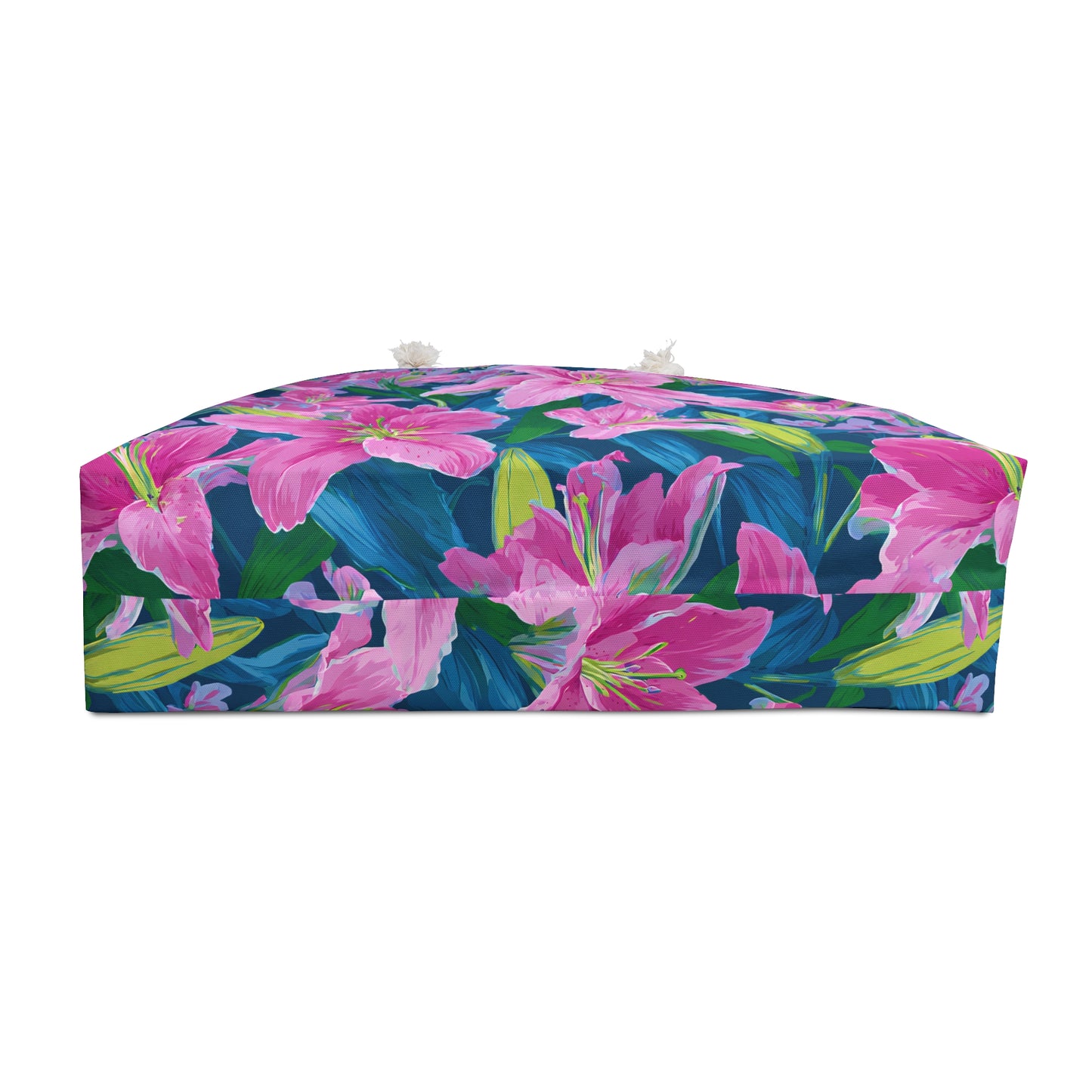Pink Lily Floral Weekender Bag — Tropical Travel Tote for Beach & Getaways