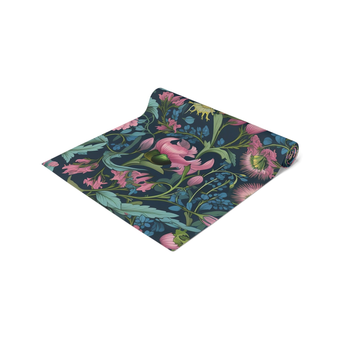 Floral Cotton-Poly Table Runner — Botanical Floral Table Runner