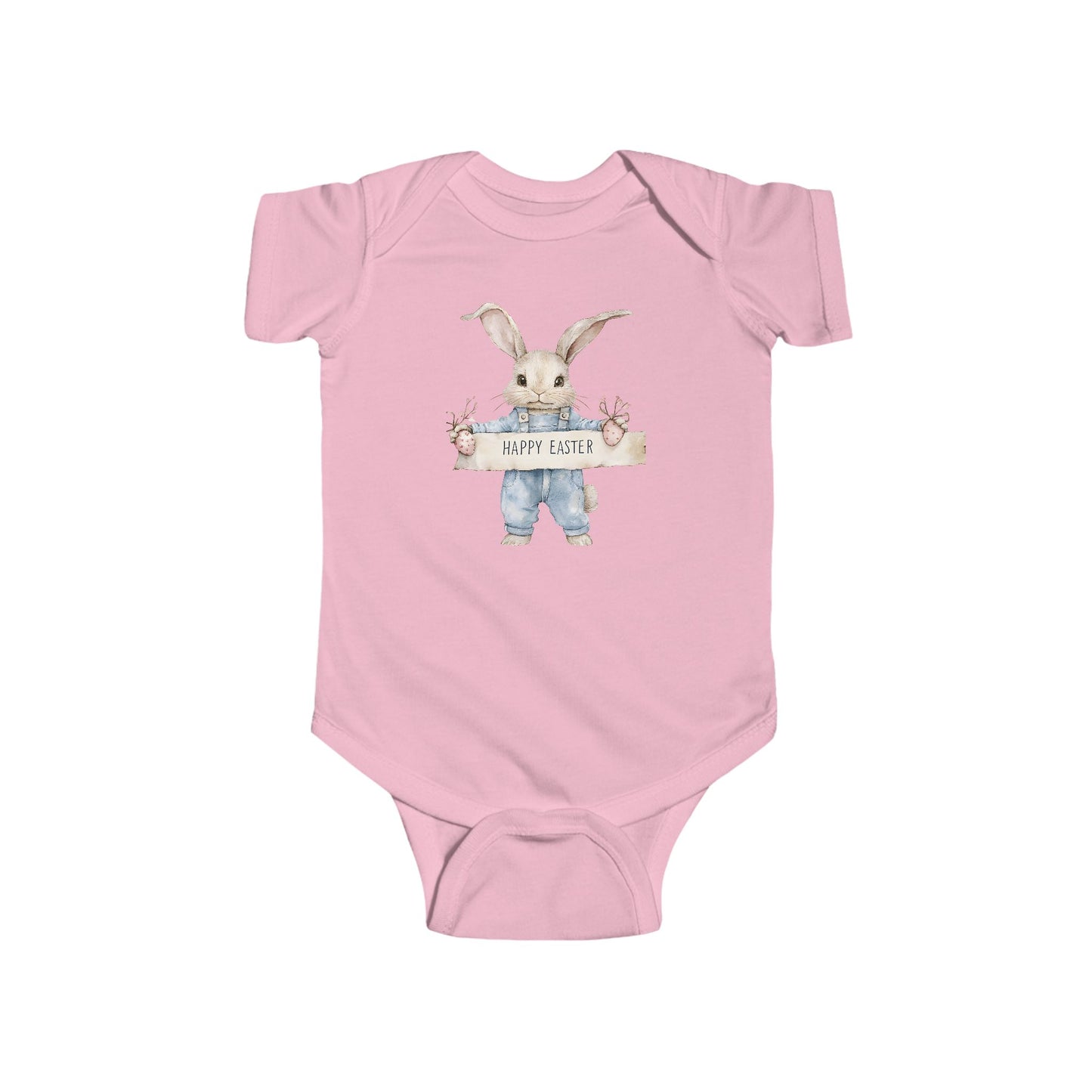 Baby Bodysuit - Watercolor Bunny "New Little One" Infant Onesie