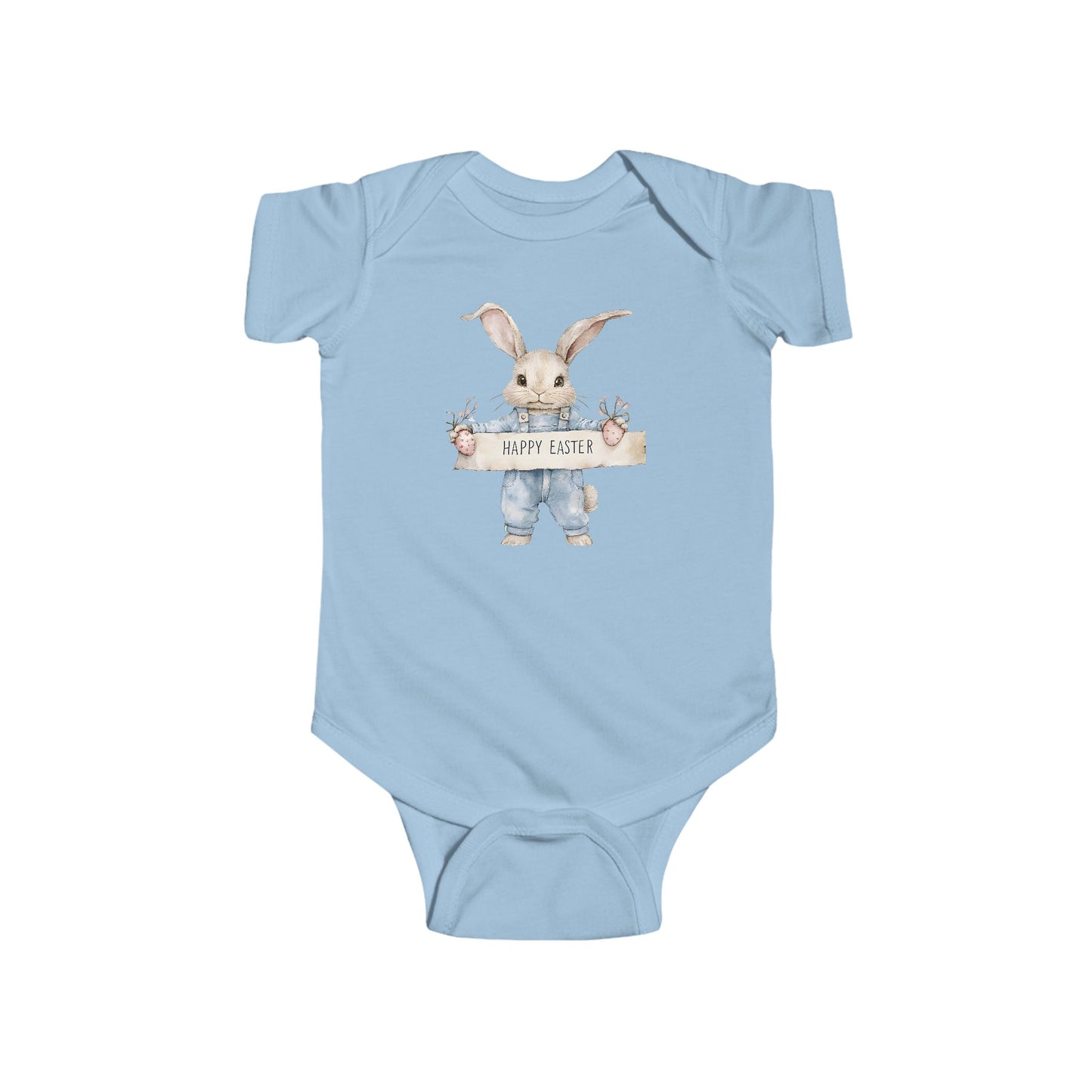 Baby Bodysuit - Watercolor Bunny "New Little One" Infant Onesie