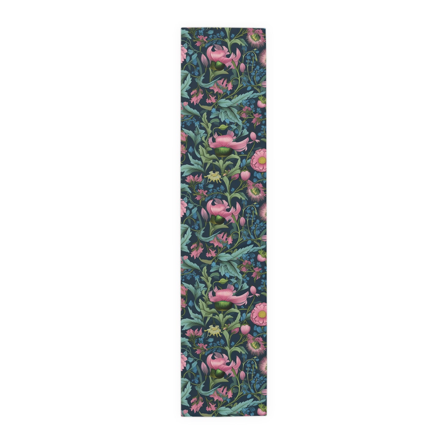 Floral Cotton-Poly Table Runner — Botanical Floral Table Runner