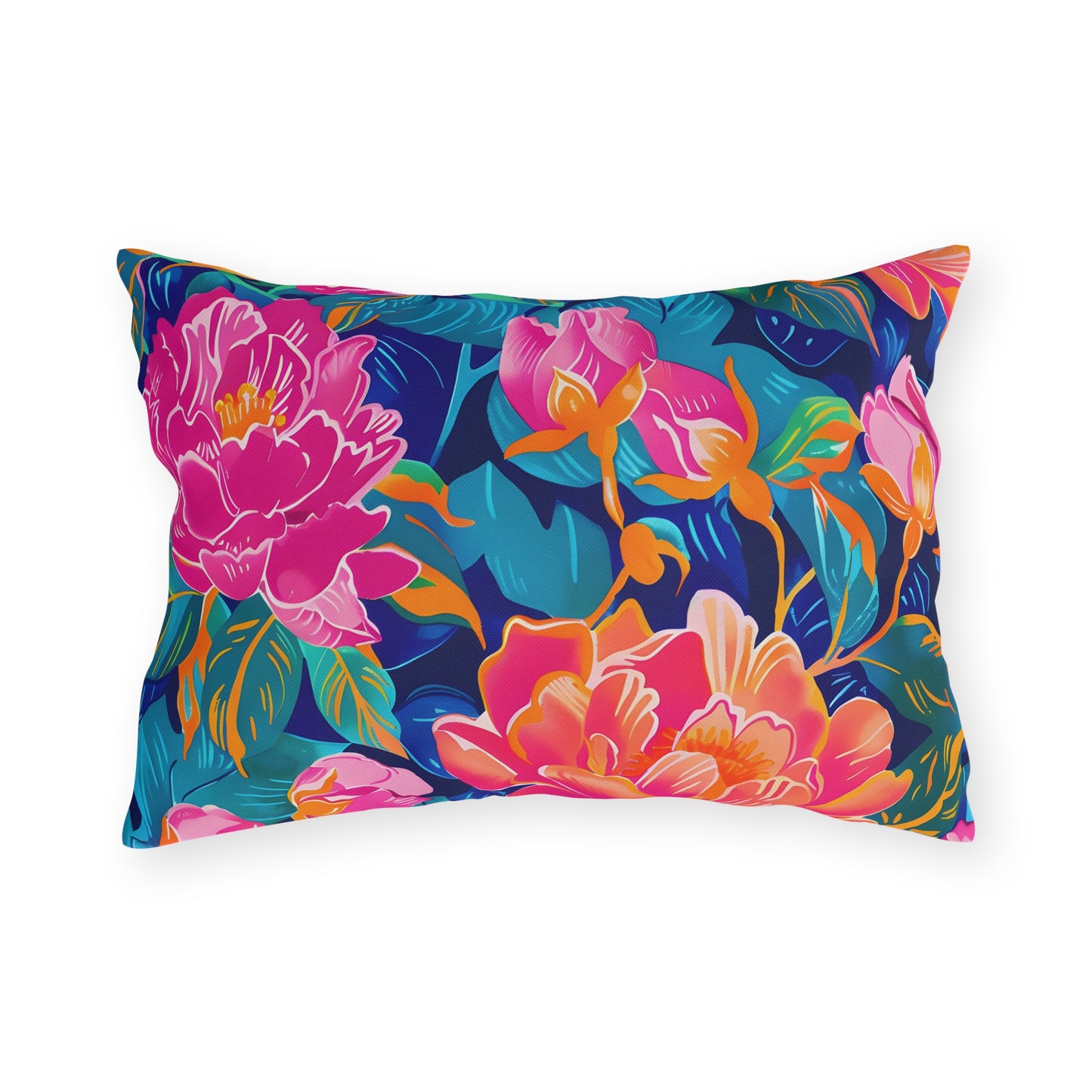 Floral Outdoor Pillow | Weather-Resistant Garden Throw Pillow