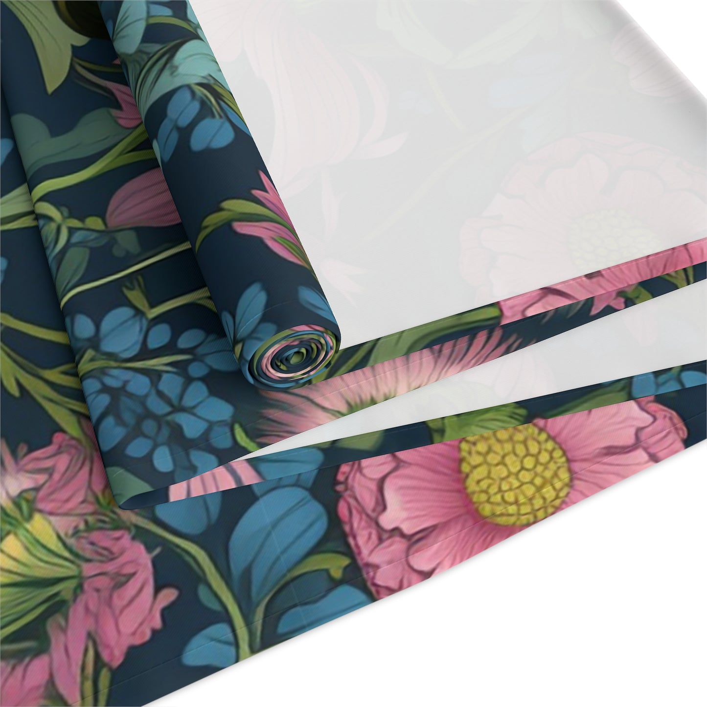 Floral Cotton-Poly Table Runner — Botanical Floral Table Runner