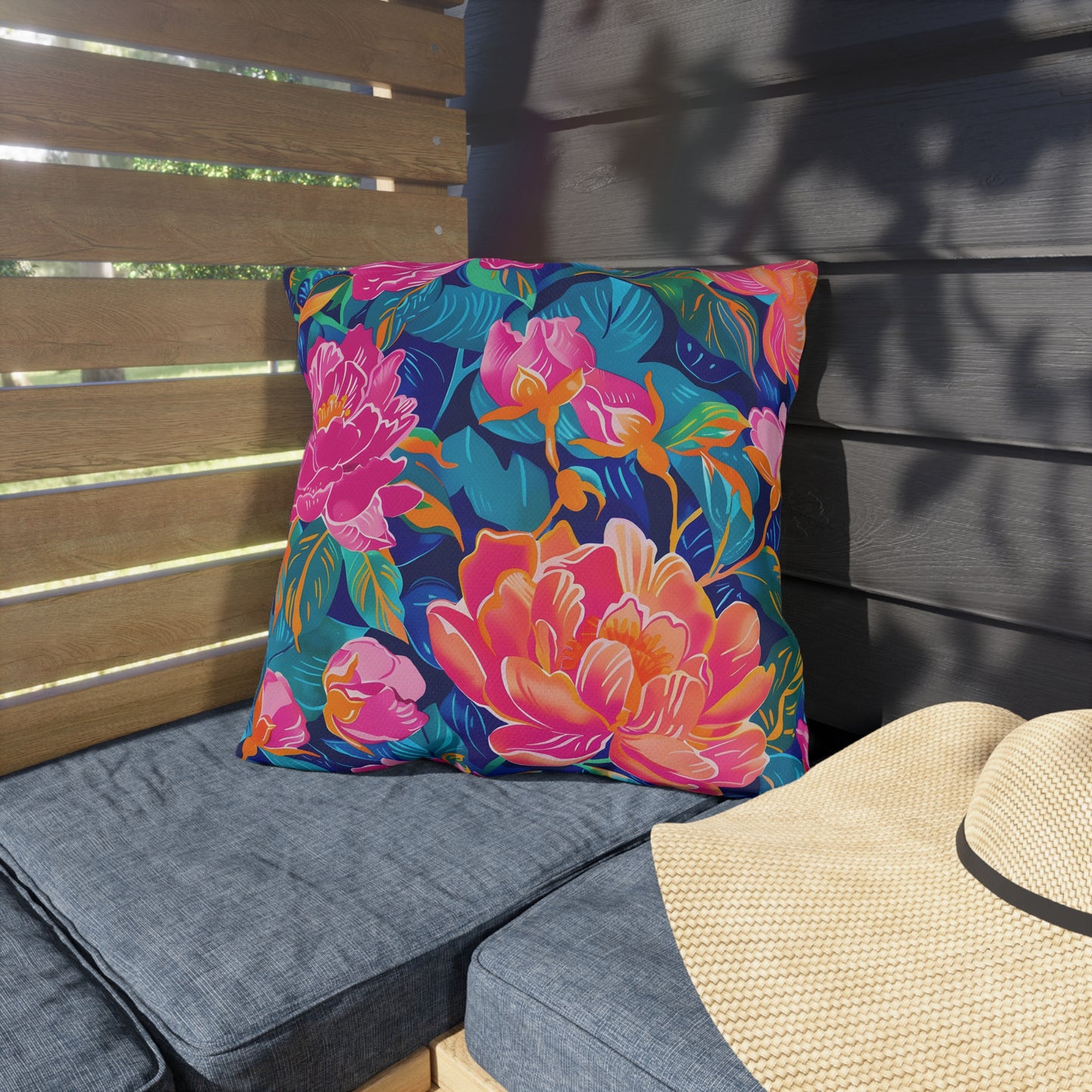 Floral Outdoor Pillow | Weather-Resistant Garden Throw Pillow