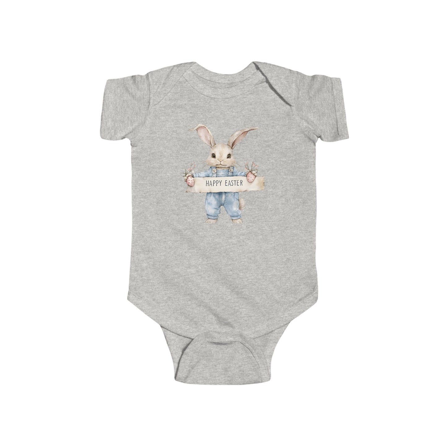 Baby Bodysuit - Watercolor Bunny "New Little One" Infant Onesie