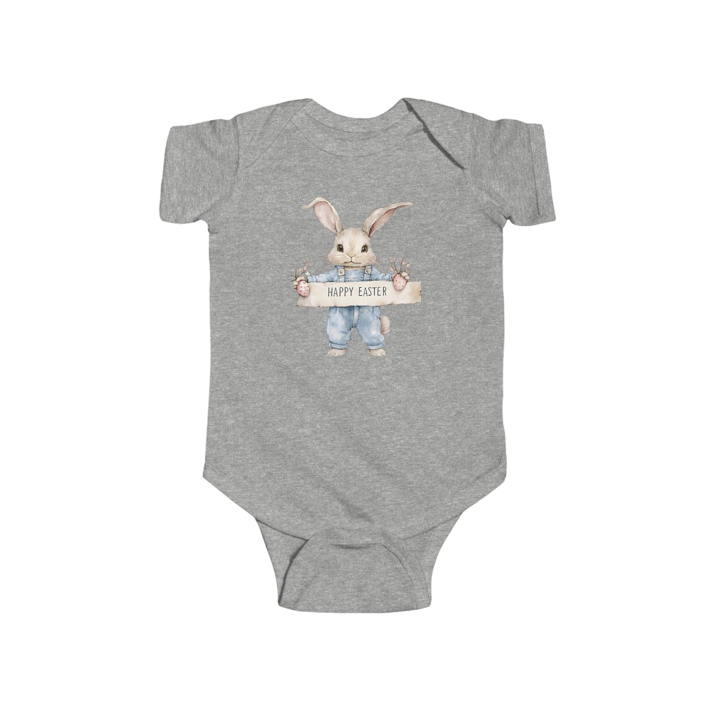 Baby Bodysuit - Watercolor Bunny "New Little One" Infant Onesie