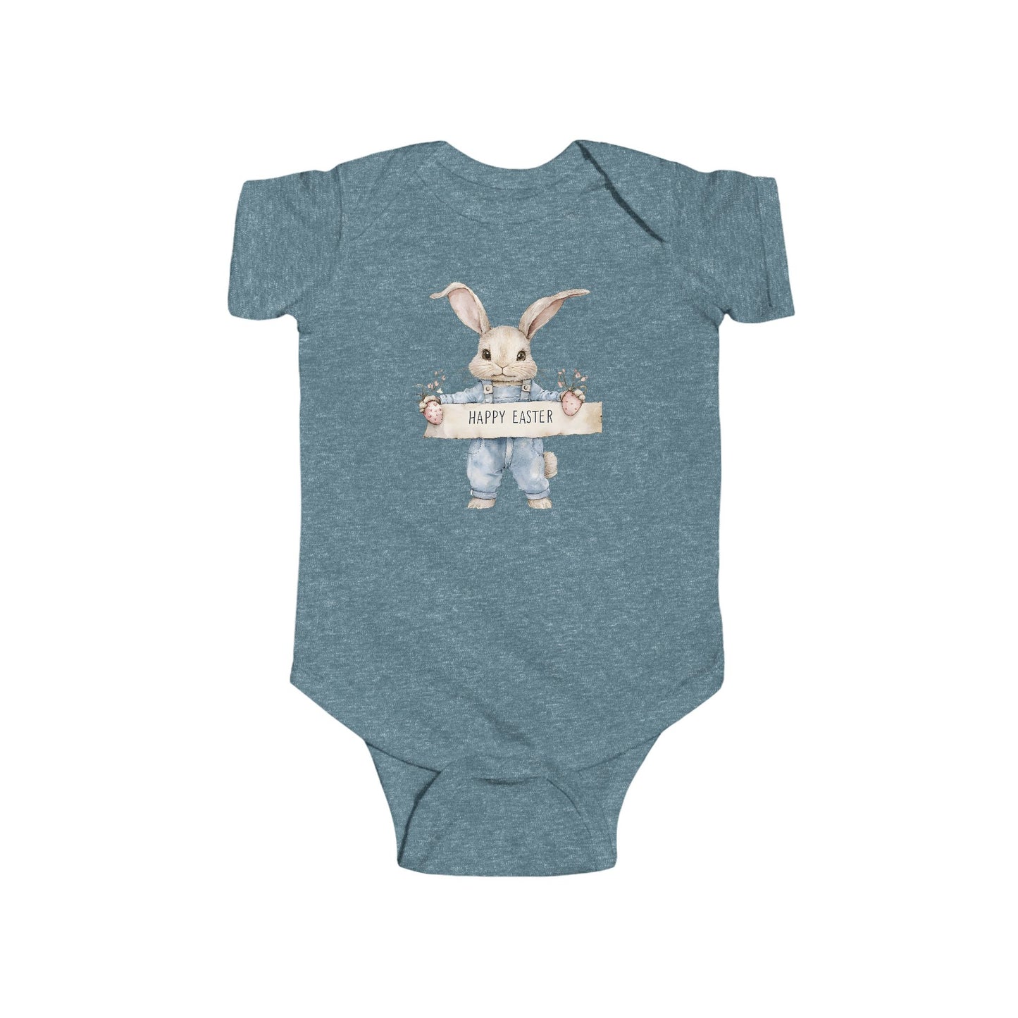 Baby Bodysuit - Watercolor Bunny "New Little One" Infant Onesie