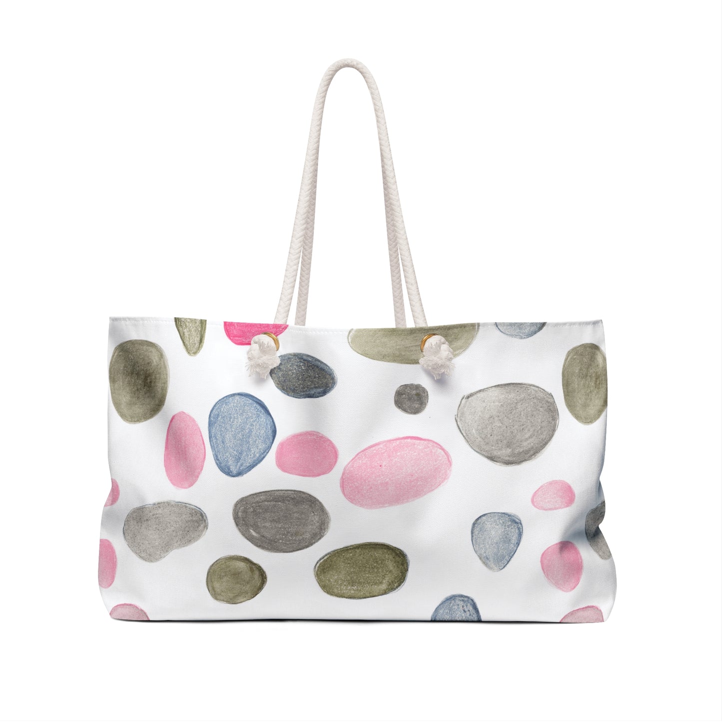 Pastel Pebble Weekender Bag – Watercolor Dot Travel Tote