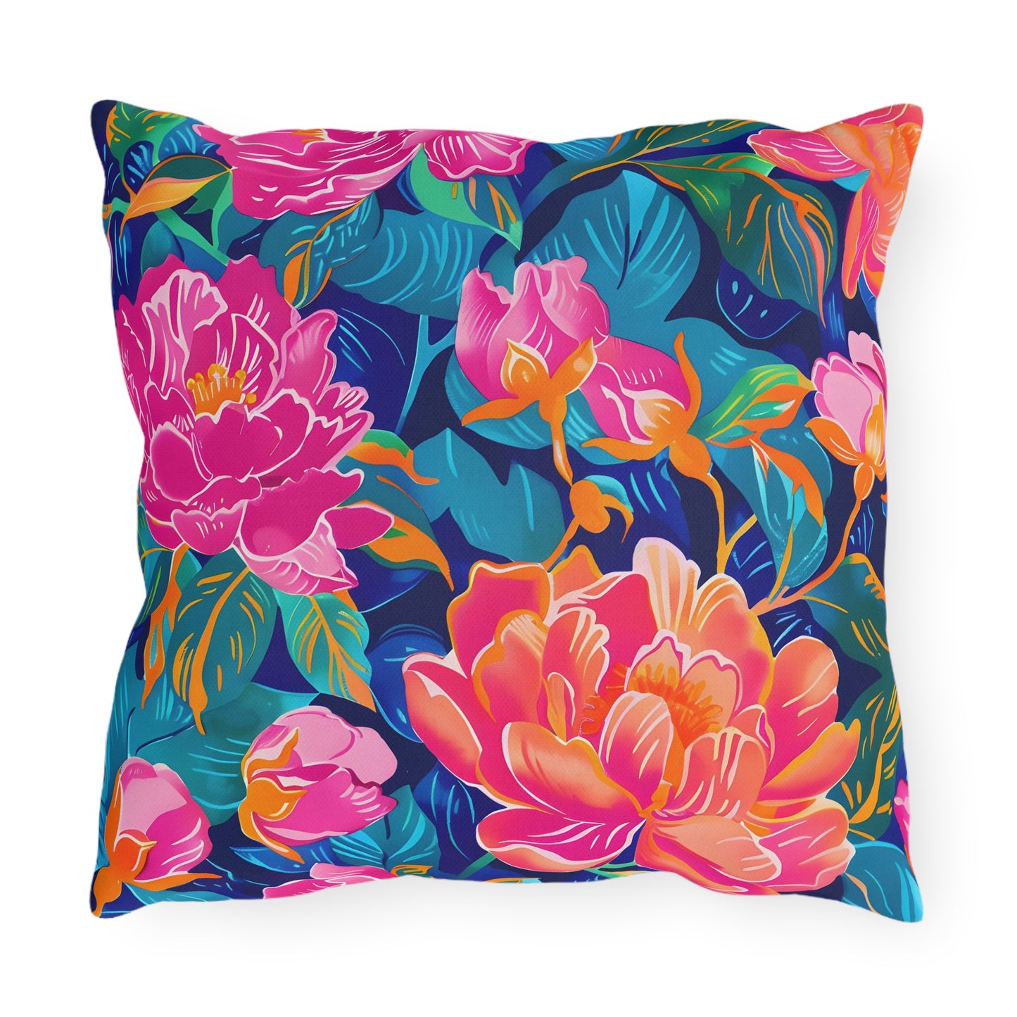 Floral Outdoor Pillow | Weather-Resistant Garden Throw Pillow