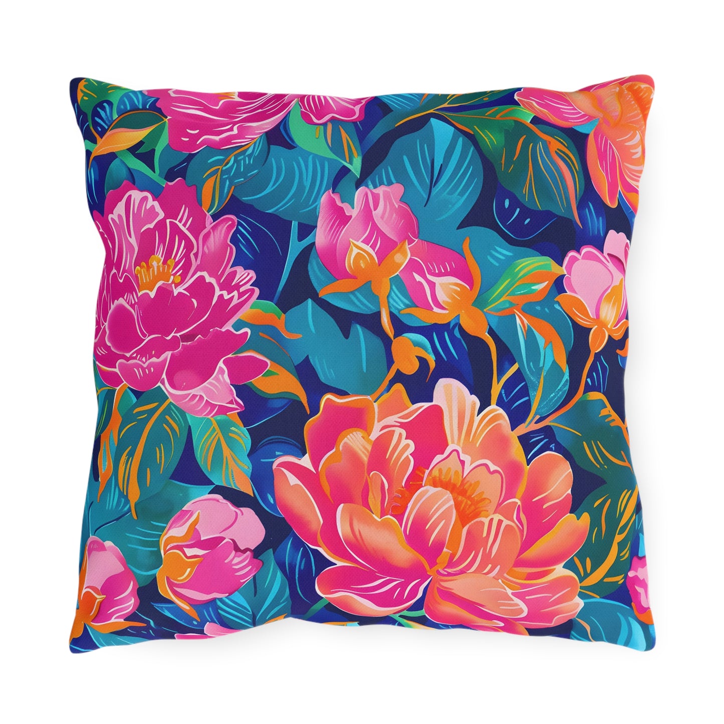 Floral Outdoor Pillow | Weather-Resistant Garden Throw Pillow