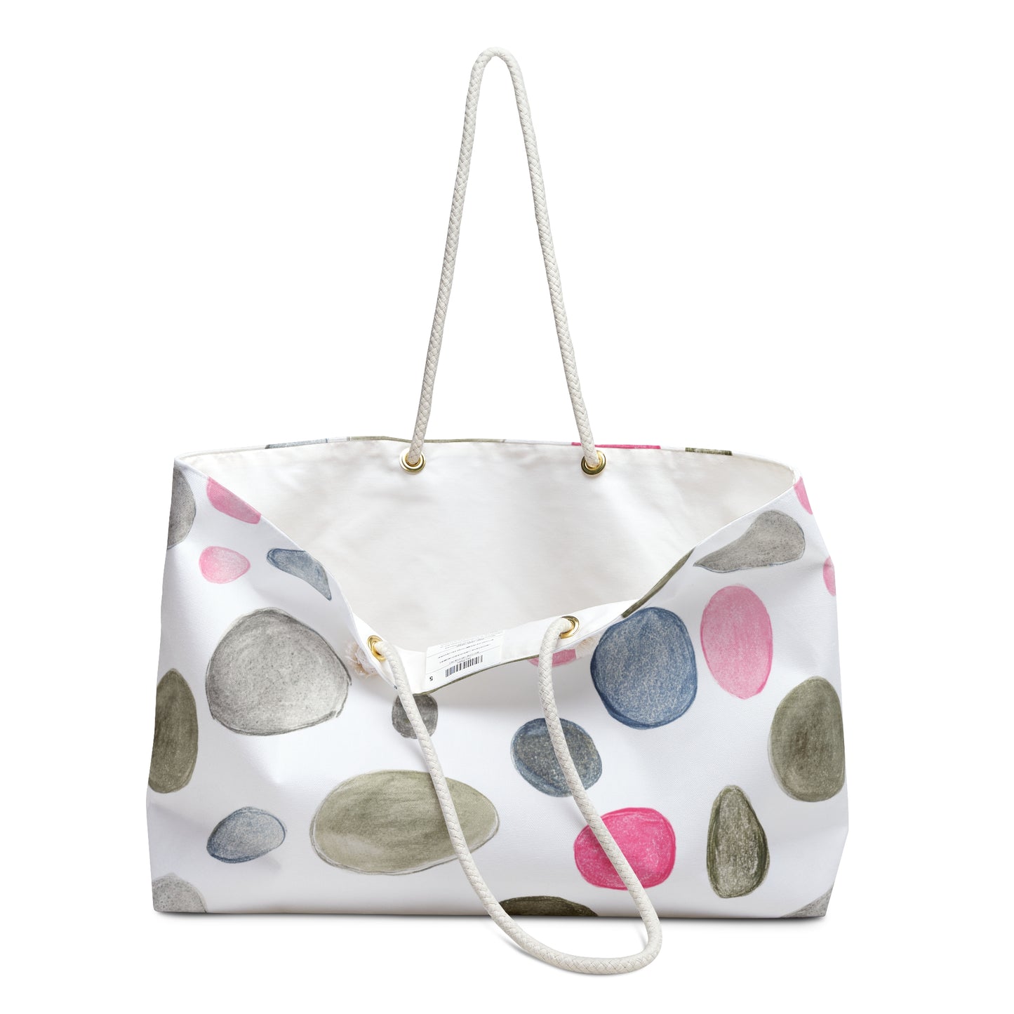 Pastel Pebble Weekender Bag – Watercolor Dot Travel Tote