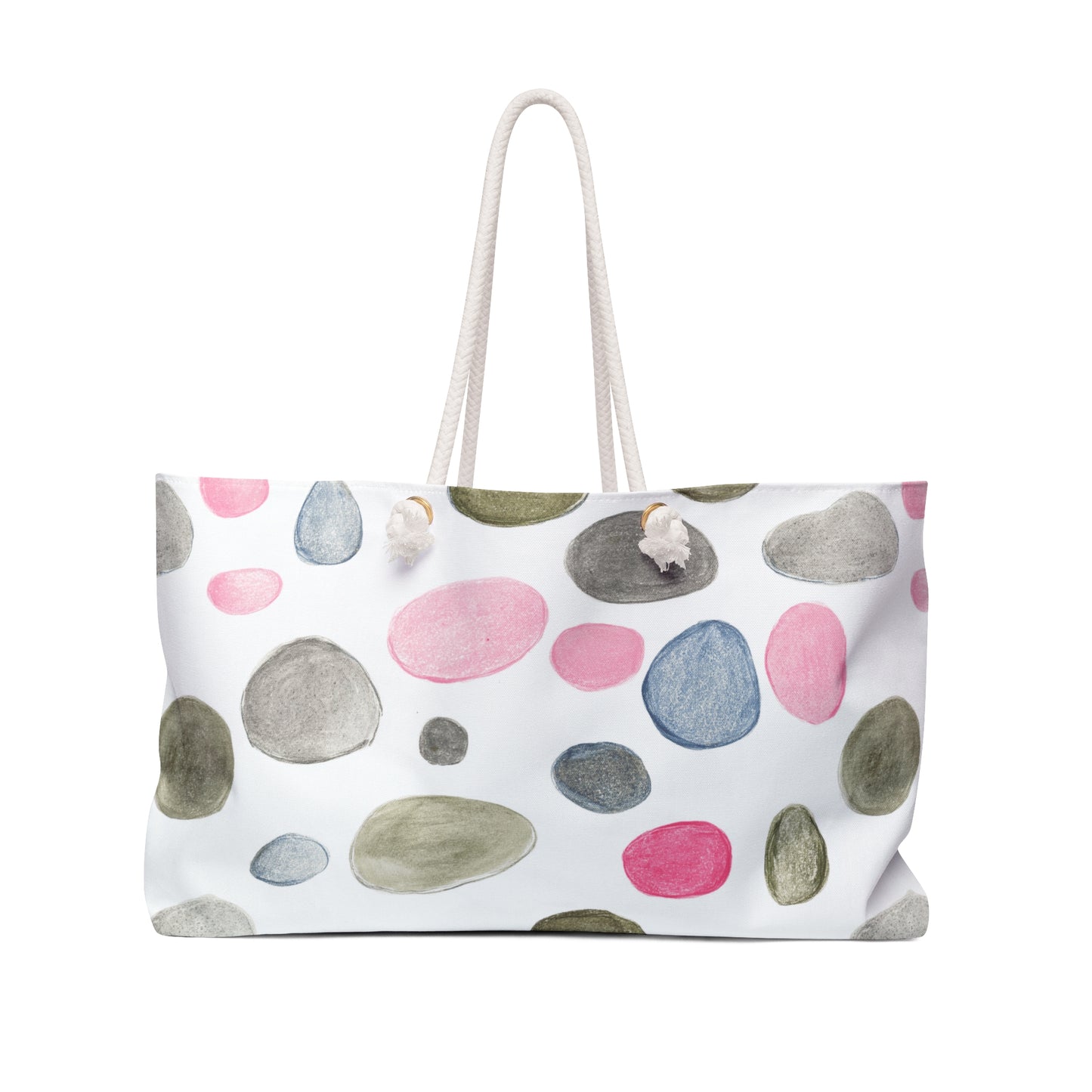 Pastel Pebble Weekender Bag – Watercolor Dot Travel Tote