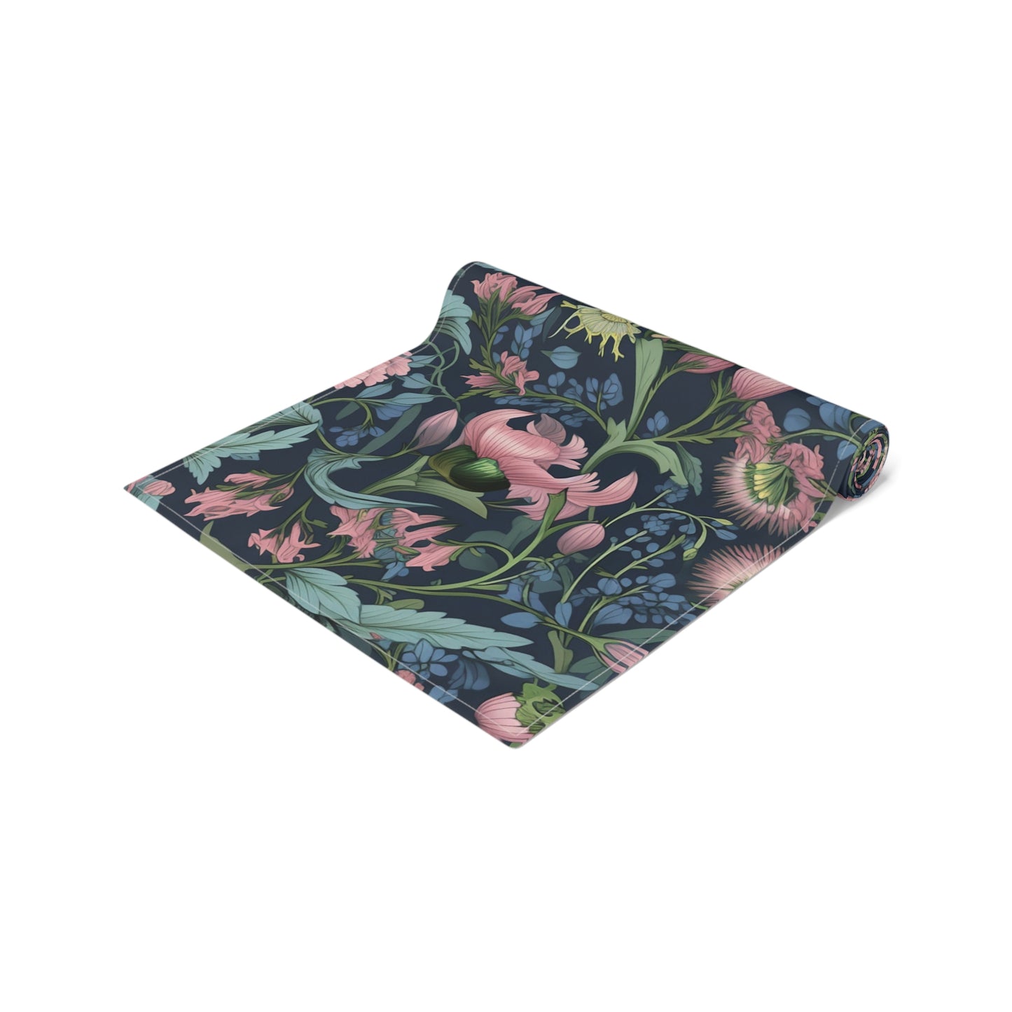 Floral Cotton-Poly Table Runner — Botanical Floral Table Runner
