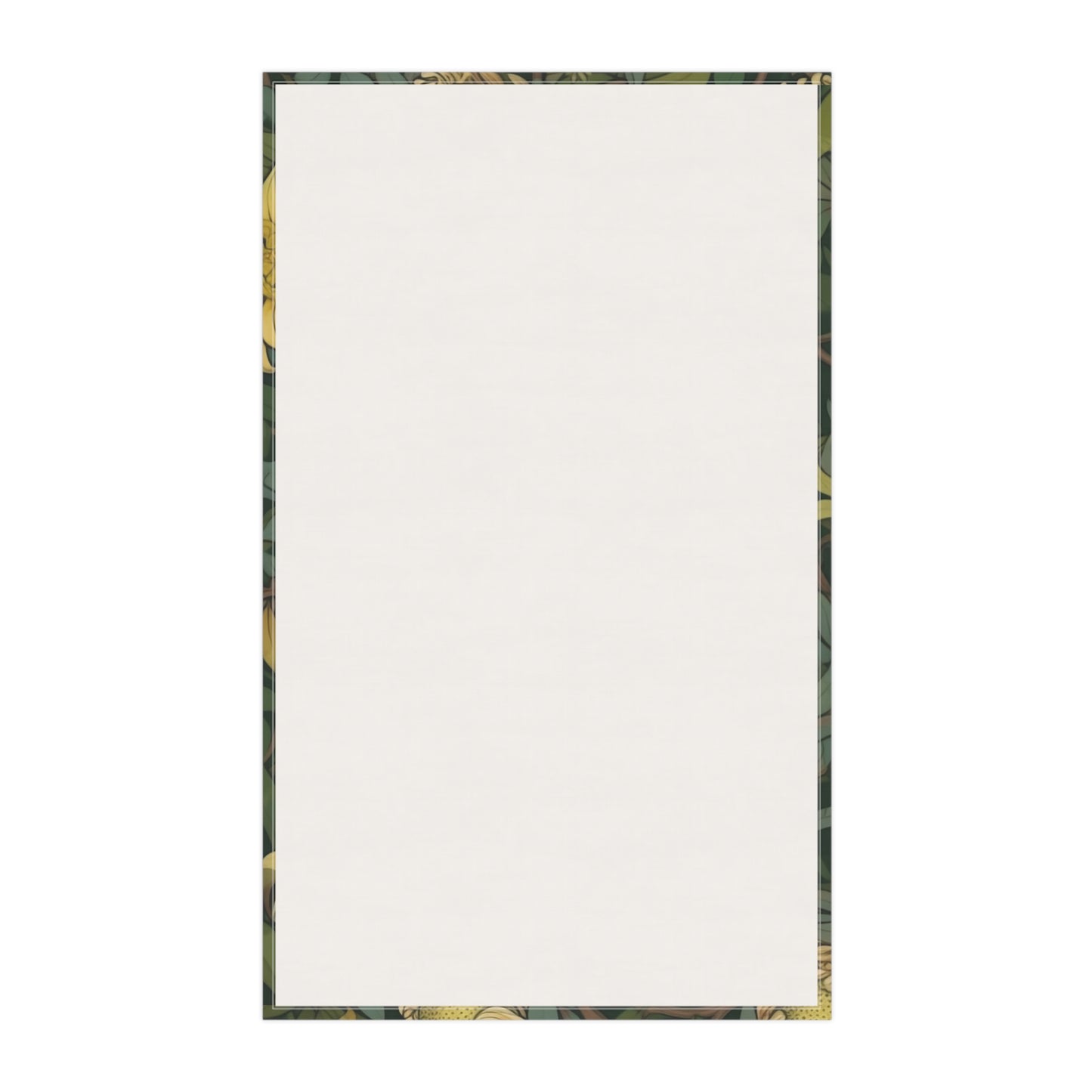 Yellow Floral Vine Tea Towel | Botanical Sunflower Kitchen Towel