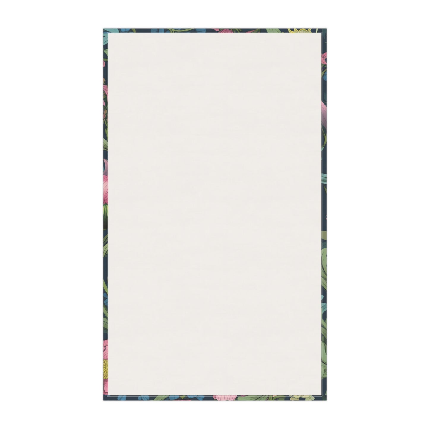 Vintage Floral Pattern Tea Towel | Pink Botanical Illustration