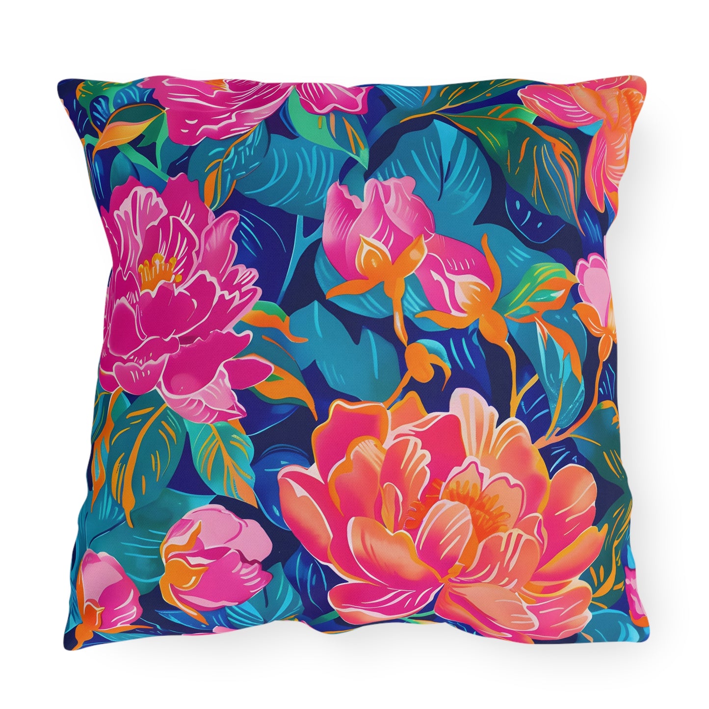 Floral Outdoor Pillow | Weather-Resistant Garden Throw Pillow