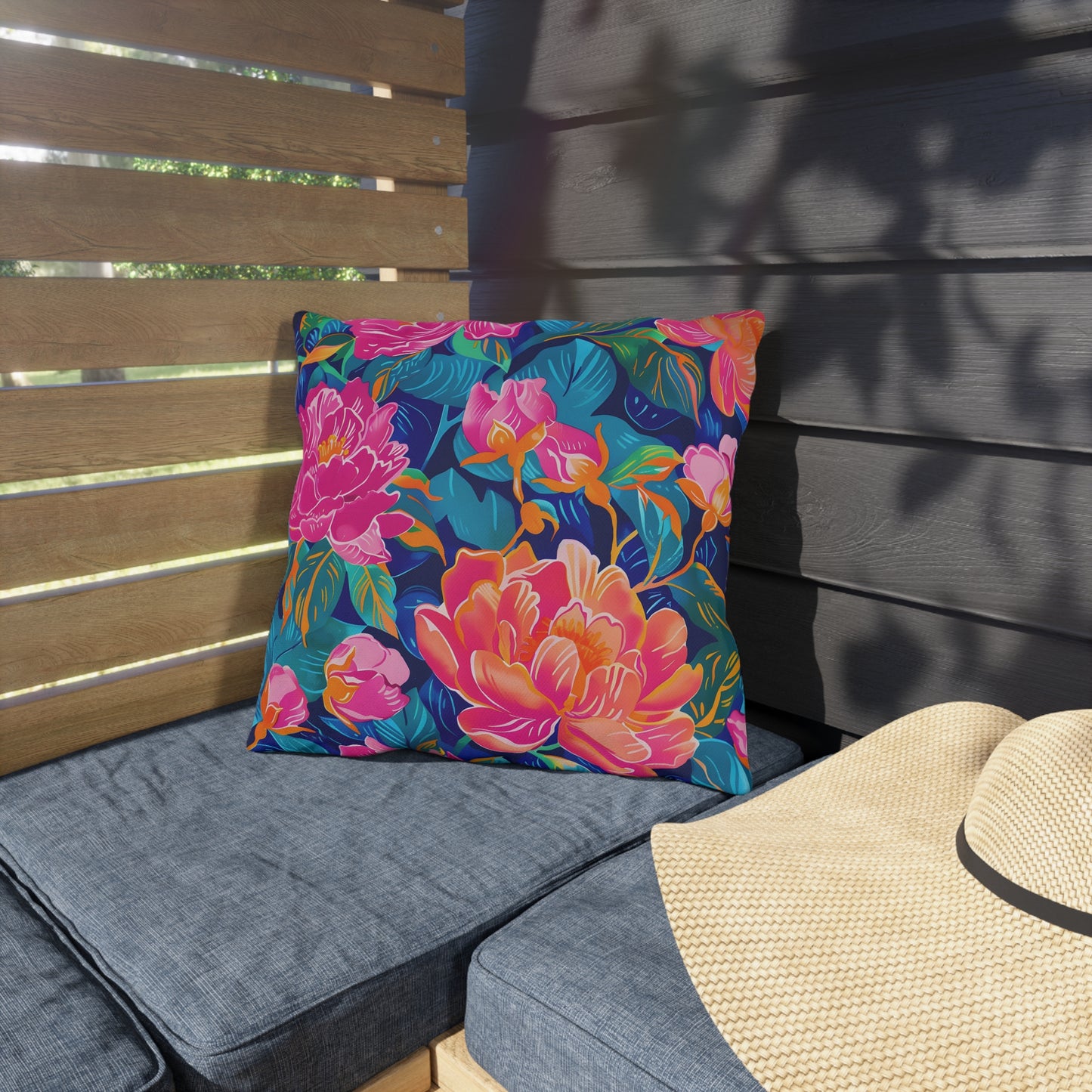Floral Outdoor Pillow | Weather-Resistant Garden Throw Pillow
