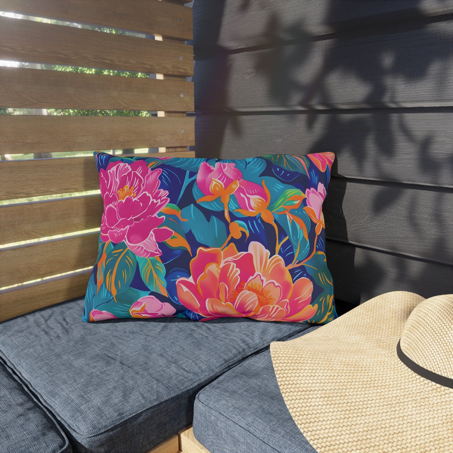 Floral Outdoor Pillow | Weather-Resistant Garden Throw Pillow
