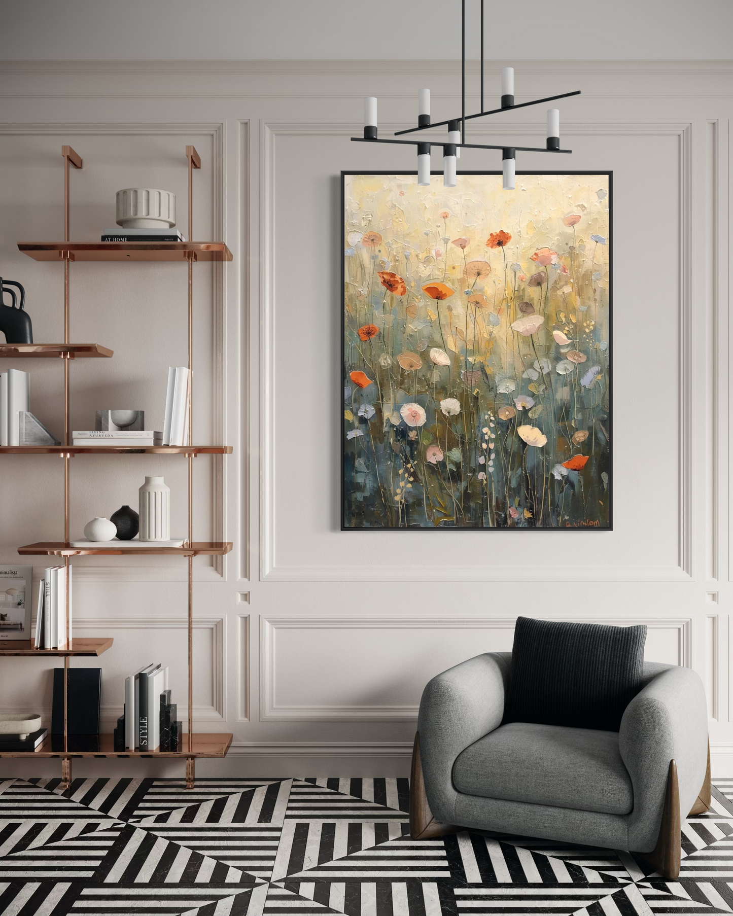 Wildflower Meadow Framed Fine Art Print | Premium Museum-Quality Print | Wood Frame