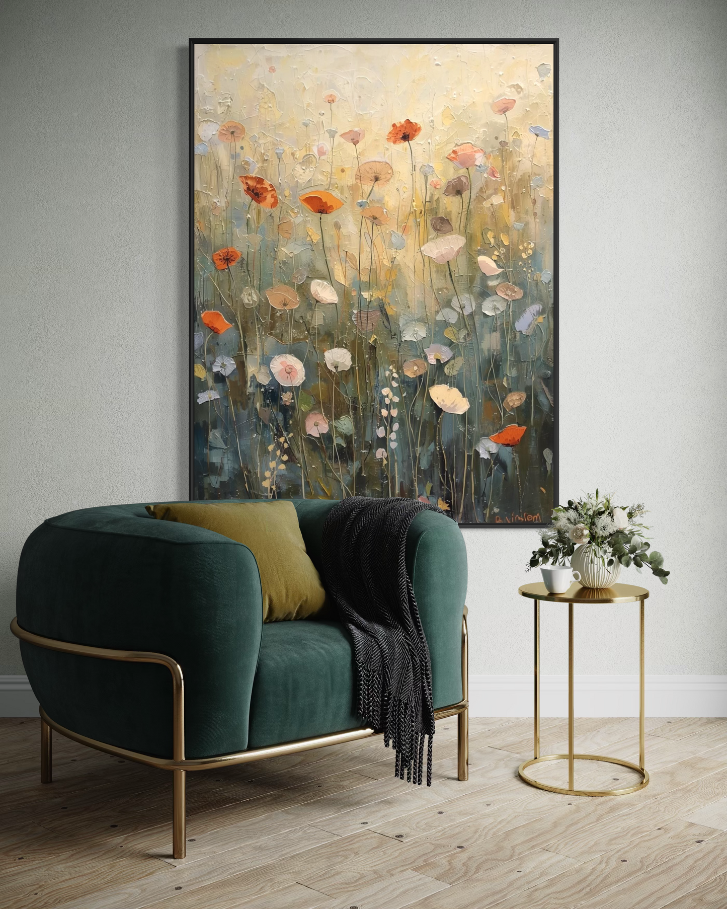 Wildflower Meadow Framed Fine Art Print | Premium Museum-Quality Print | Wood Frame