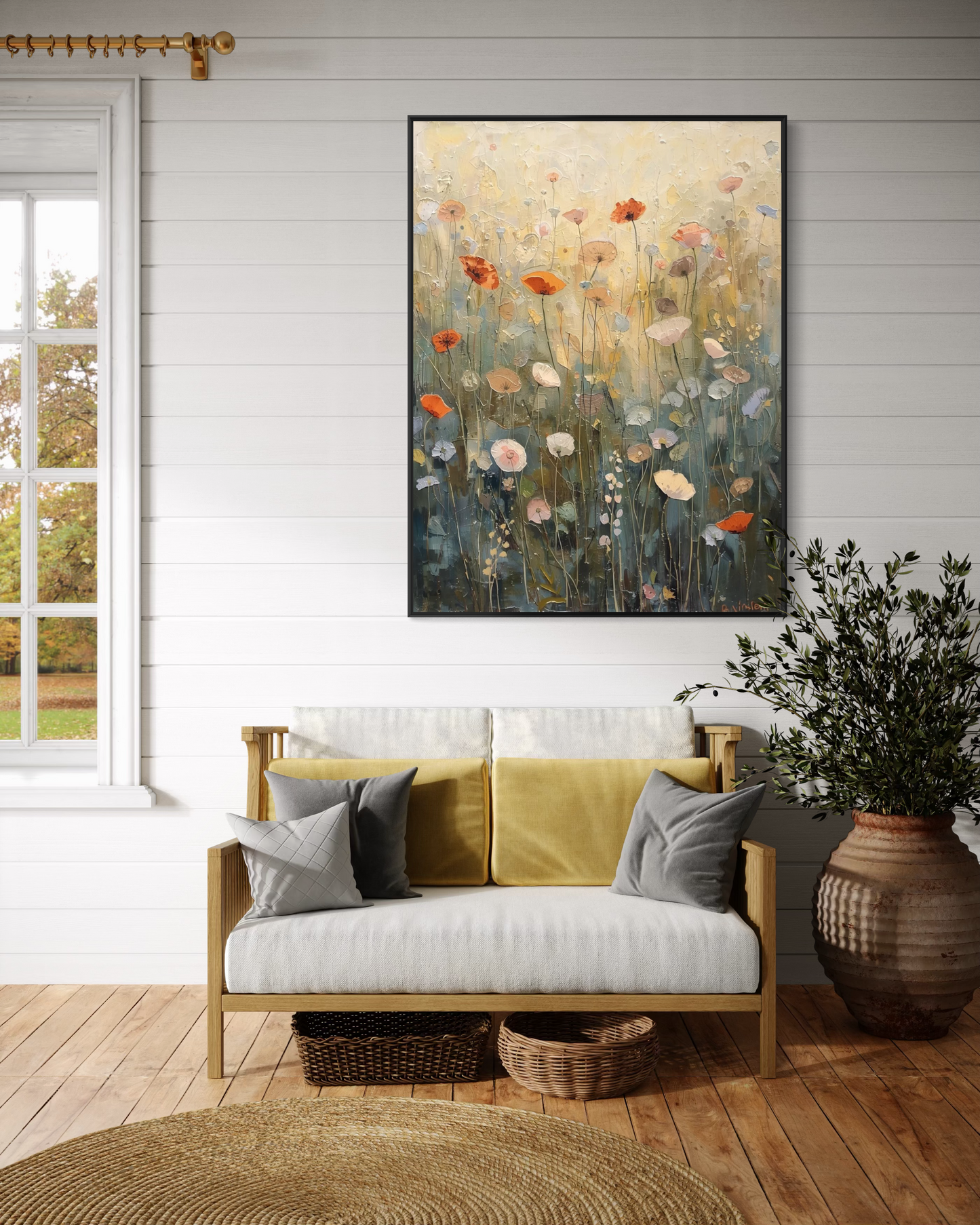 Wildflower Meadow Framed Fine Art Print | Premium Museum-Quality Print | Wood Frame