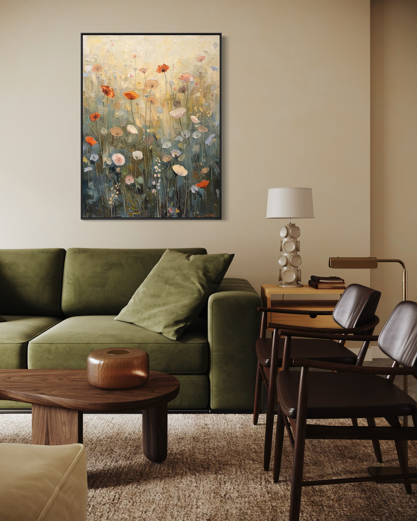 Wildflower Meadow Framed Fine Art Print | Premium Museum-Quality Print | Wood Frame