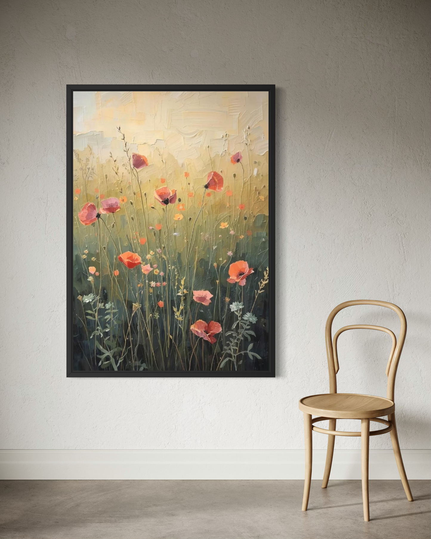 Poppies in the Quiet Light Framed Fine Art Print | Premium Museum-Quality Print | Wood Frame