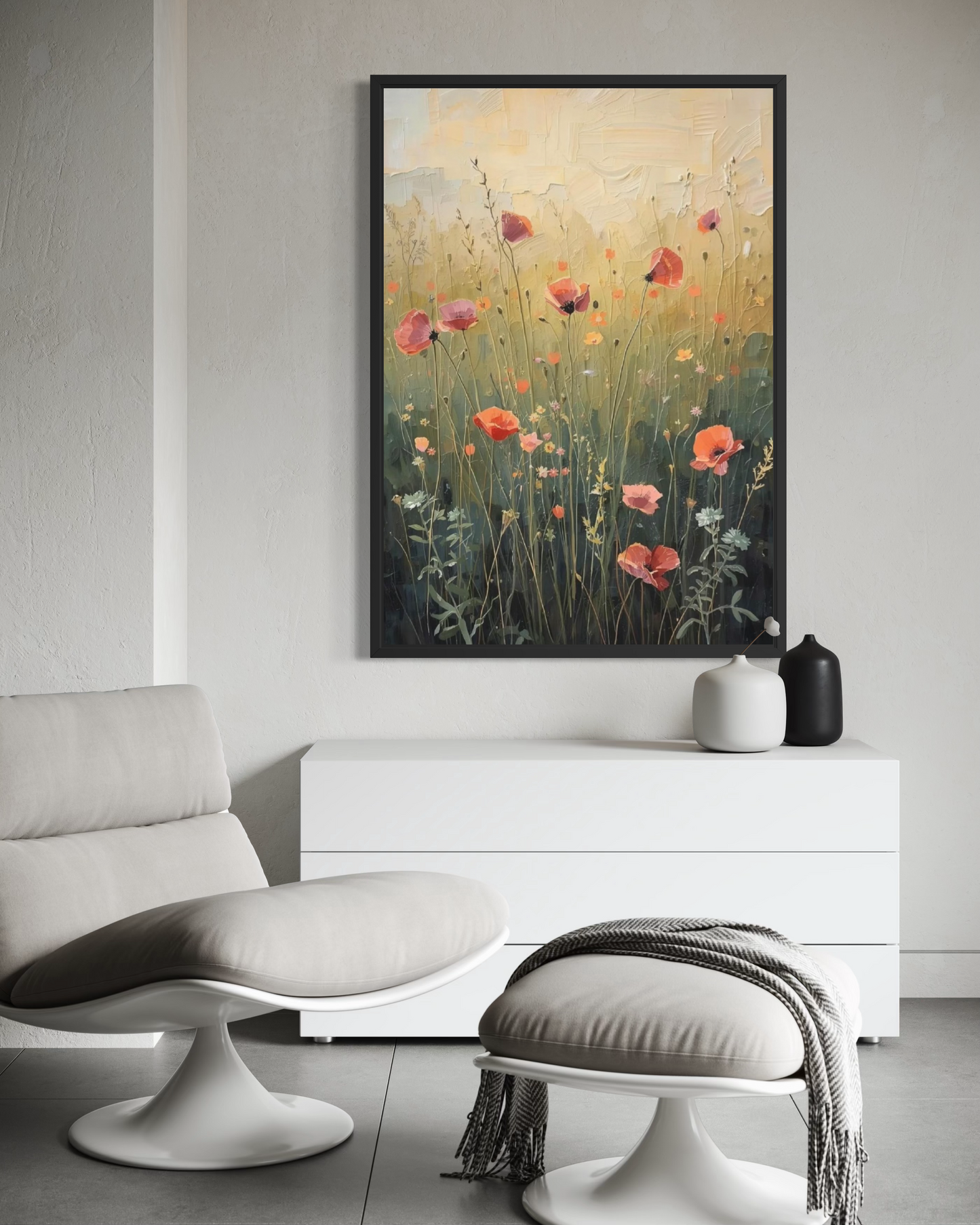 Poppies in the Quiet Light Framed Fine Art Print | Premium Museum-Quality Print | Wood Frame