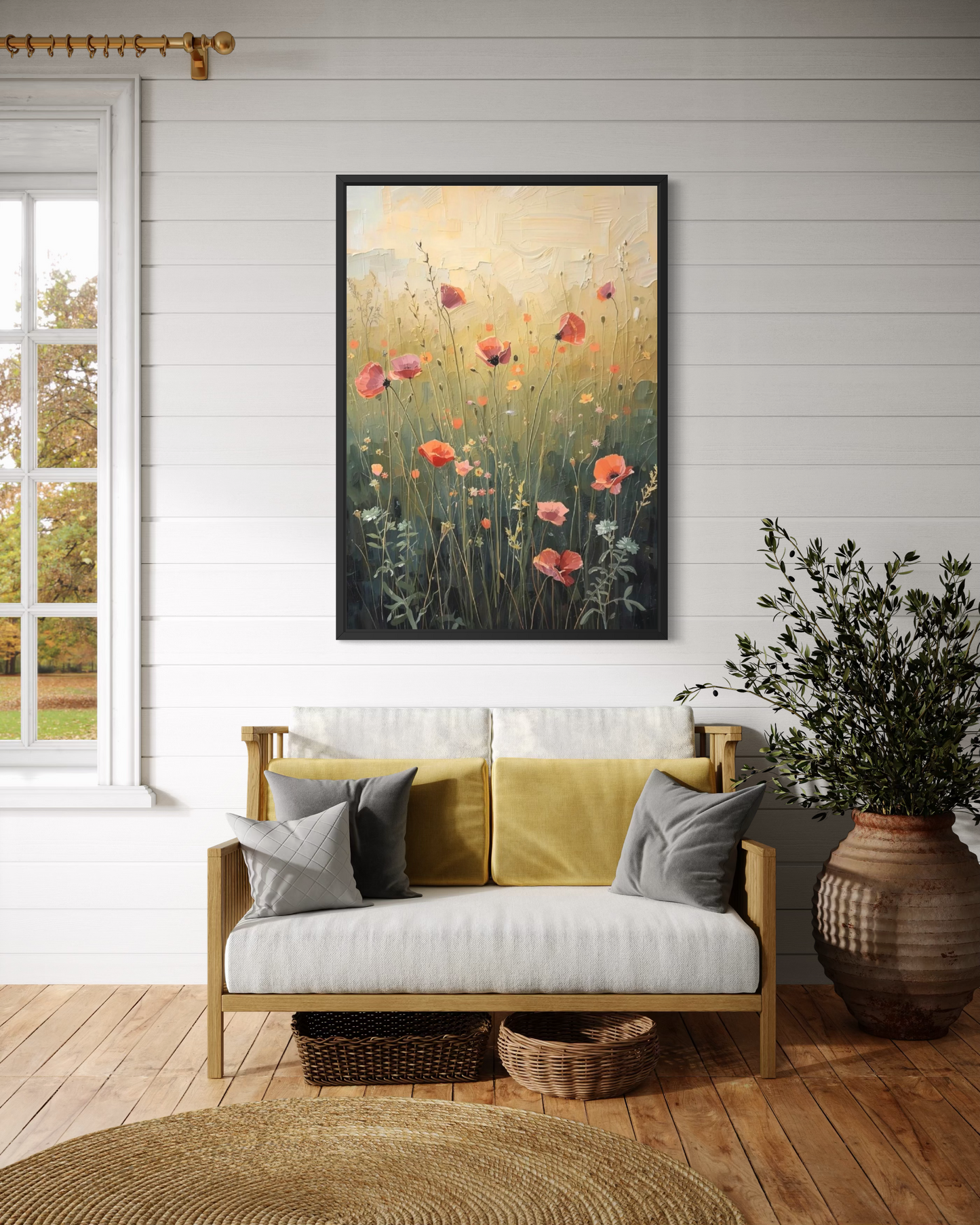 Poppies in the Quiet Light Framed Fine Art Print | Premium Museum-Quality Print | Wood Frame