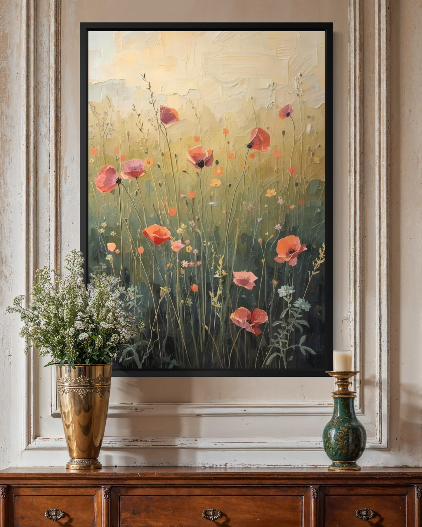 Poppies in the Quiet Light Framed Fine Art Print | Premium Museum-Quality Print | Wood Frame