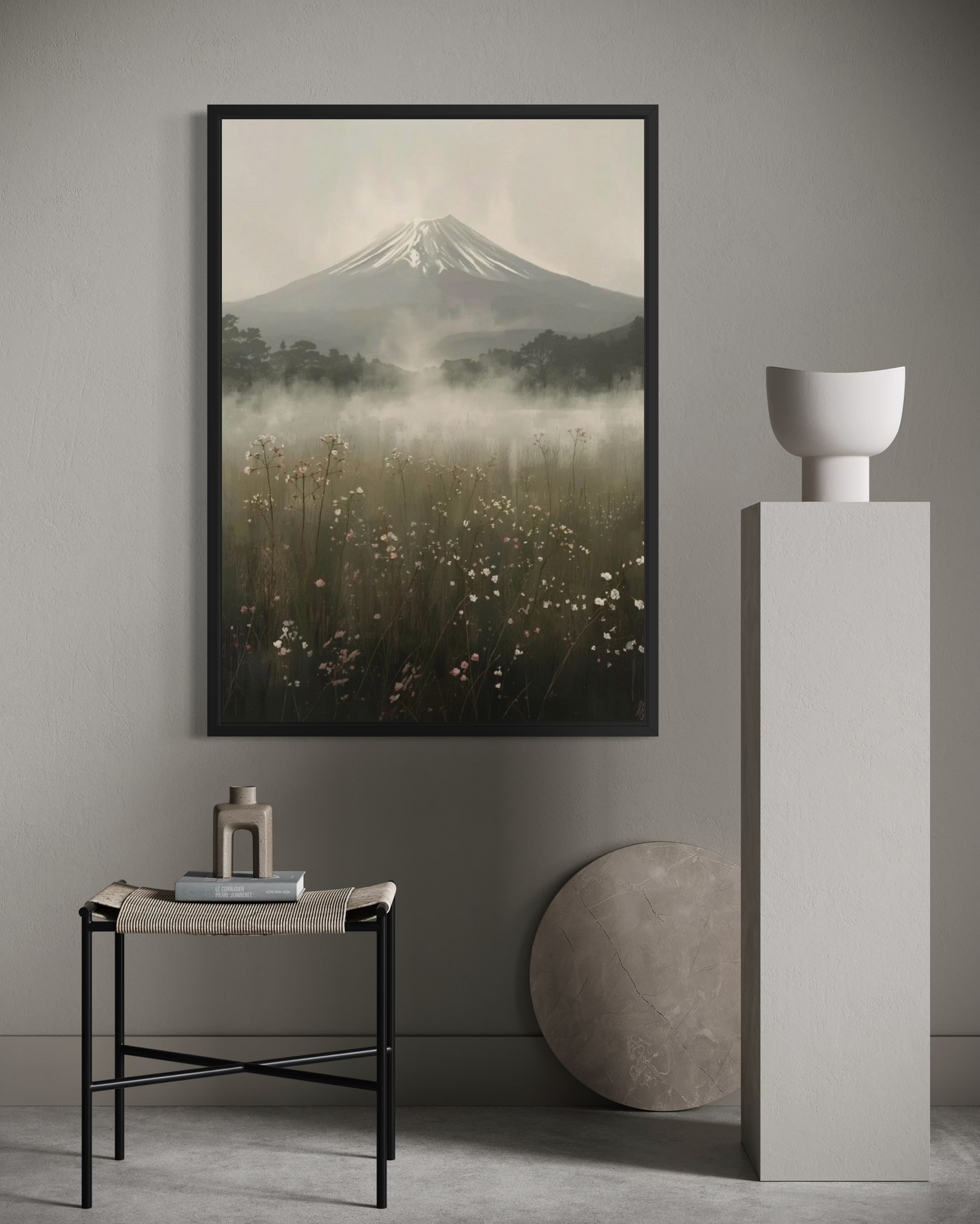 Mt. Fuji Framed Fine Art Print – Museum-Quality Oak/Ash Wood Frame, Ready-to-Hang