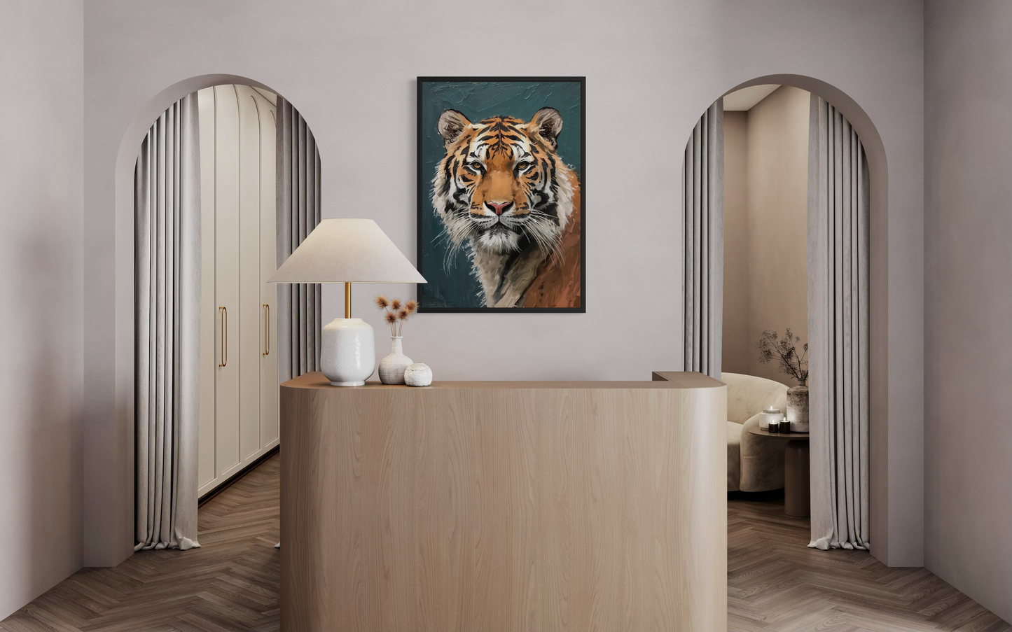 Eyes of the Wild Framed Fine Wall Art | Museum-Quality Oak/Ash Wood Frame