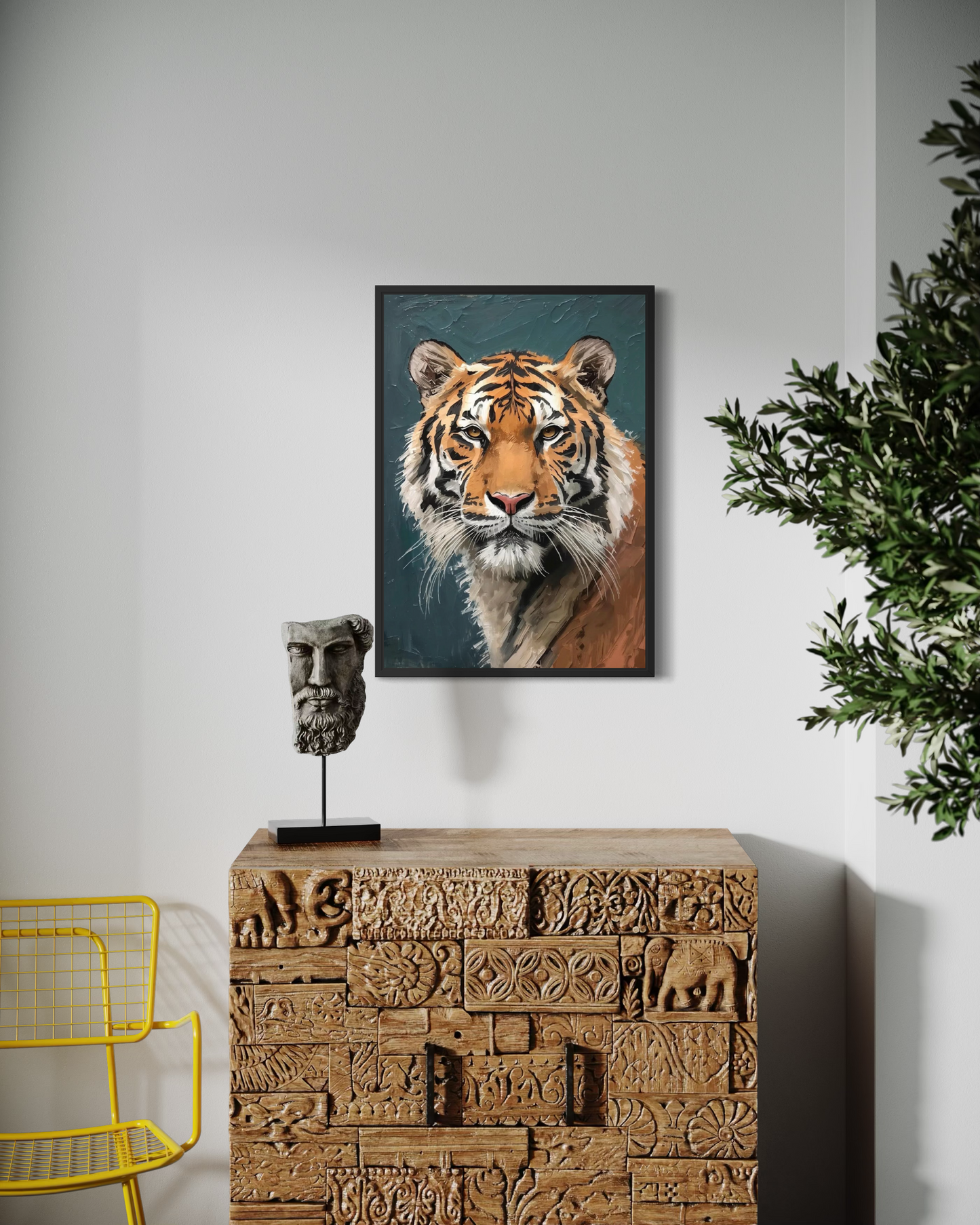 Eyes of the Wild Framed Fine Wall Art | Museum-Quality Oak/Ash Wood Frame