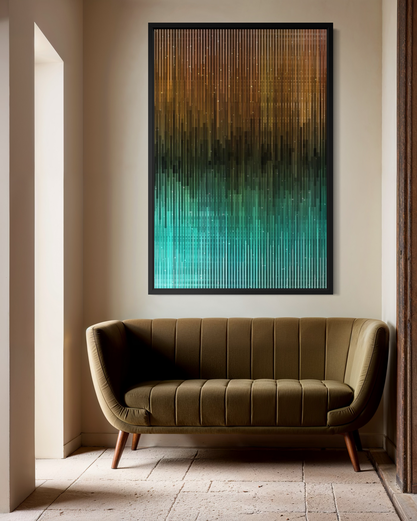 Emerald Descent - Framed Print