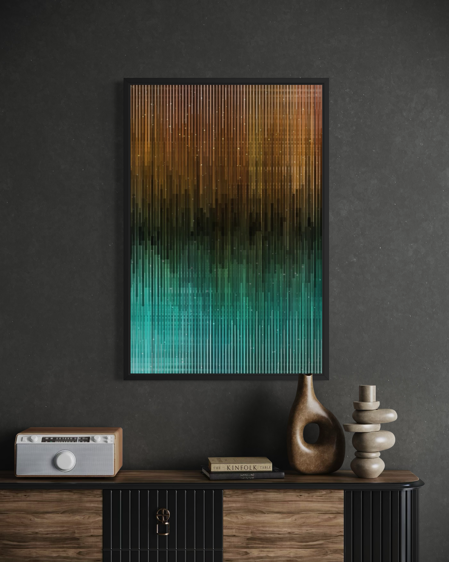 Emerald Descent - Framed Print