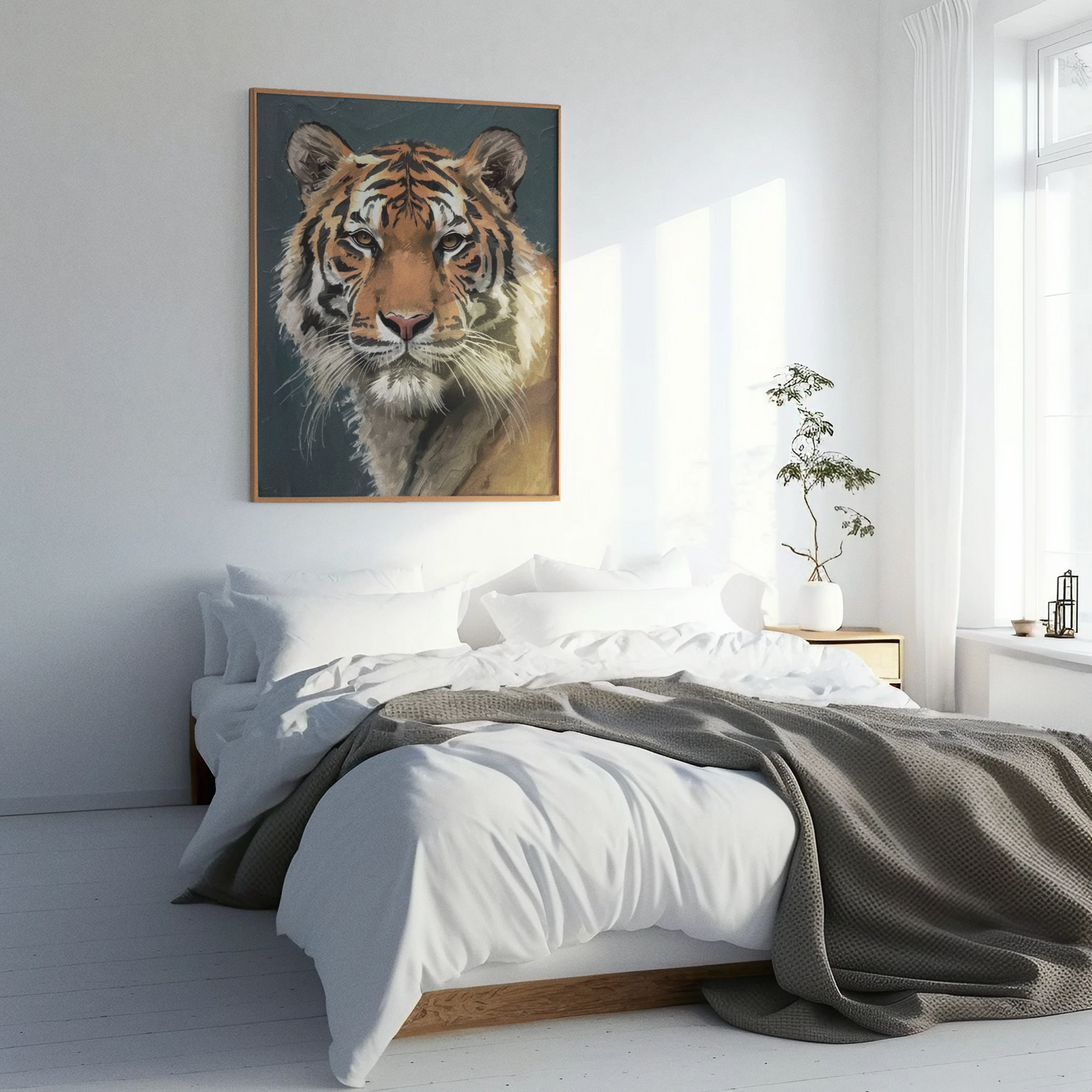 Eyes of the Wild Framed Fine Wall Art | Museum-Quality Oak/Ash Wood Frame