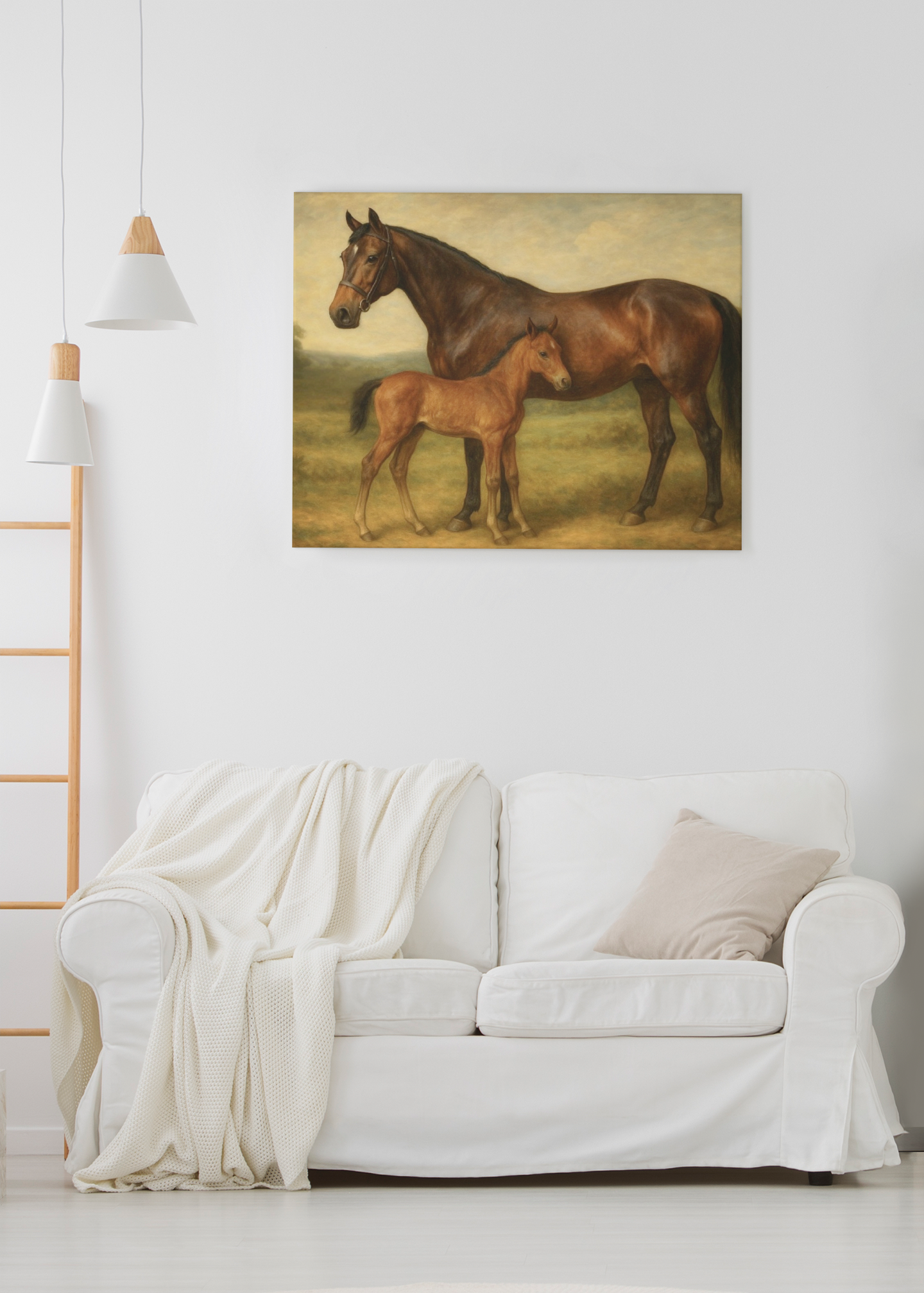 Heritage of the Field - Mare and Foal Fine Art Framed Print
