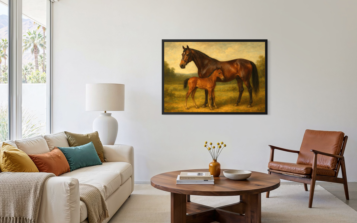 Heritage of the Field - Mare and Foal Fine Art Framed Print