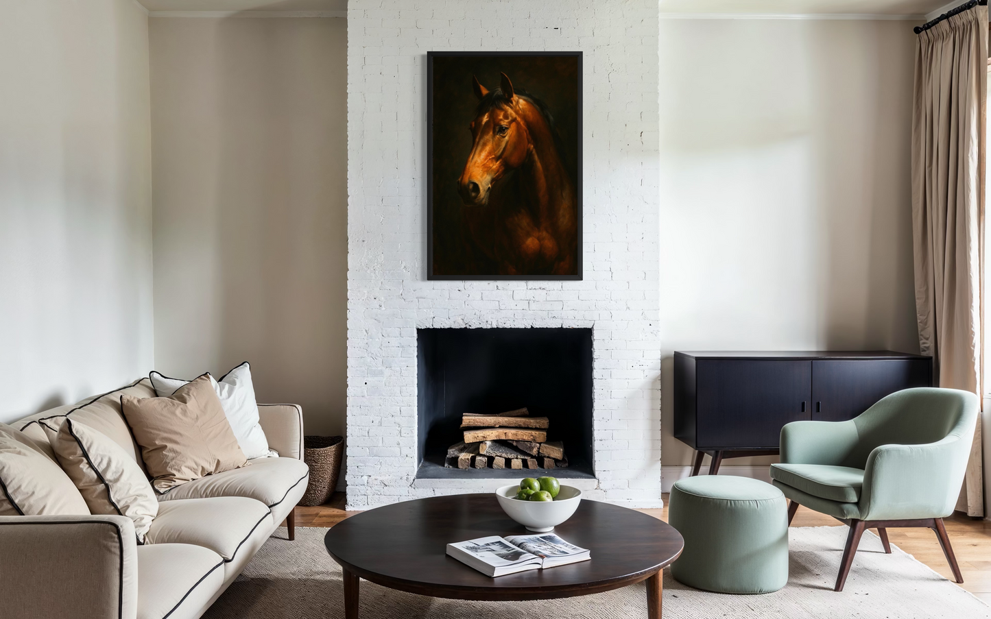 The Noble Horse – Dramatic Equestrian Fine Art Framed Print