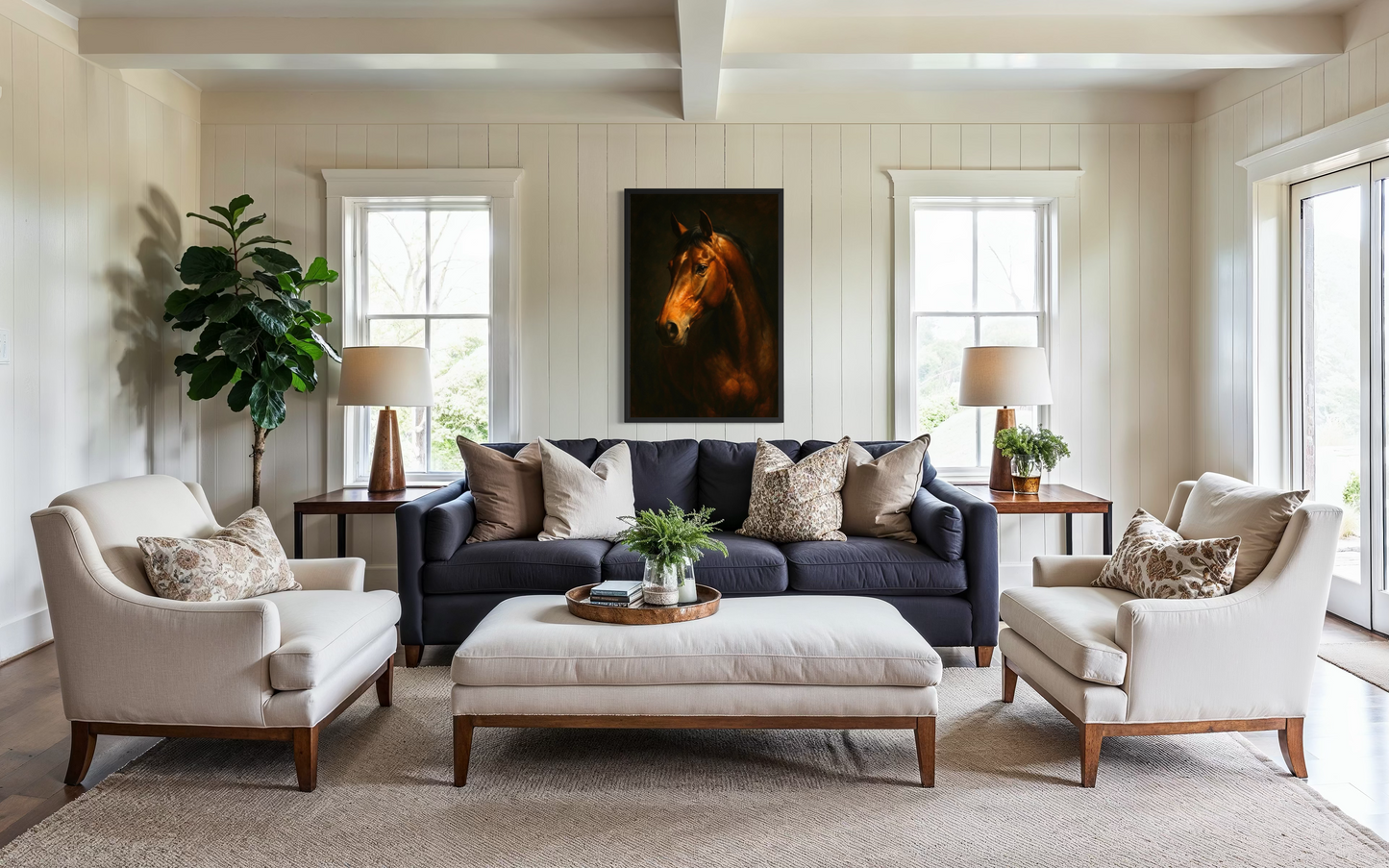 The Noble Horse – Dramatic Equestrian Fine Art Framed Print