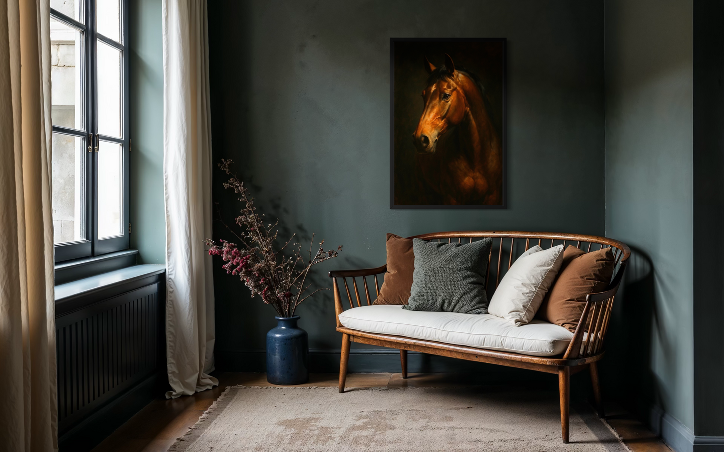 The Noble Horse – Dramatic Equestrian Fine Art Framed Print