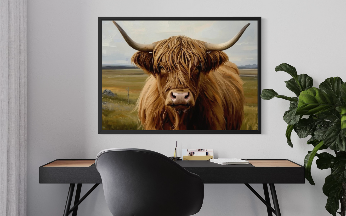 Highland Majesty - Highland Cow Framed Fine Art Print