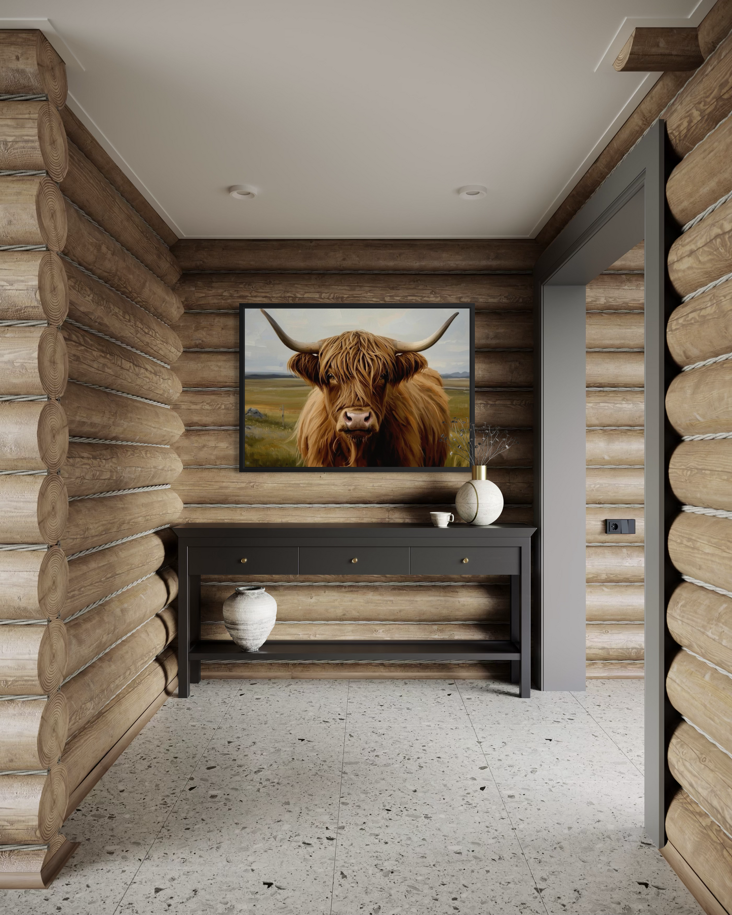 Highland Majesty - Highland Cow Framed Fine Art Print