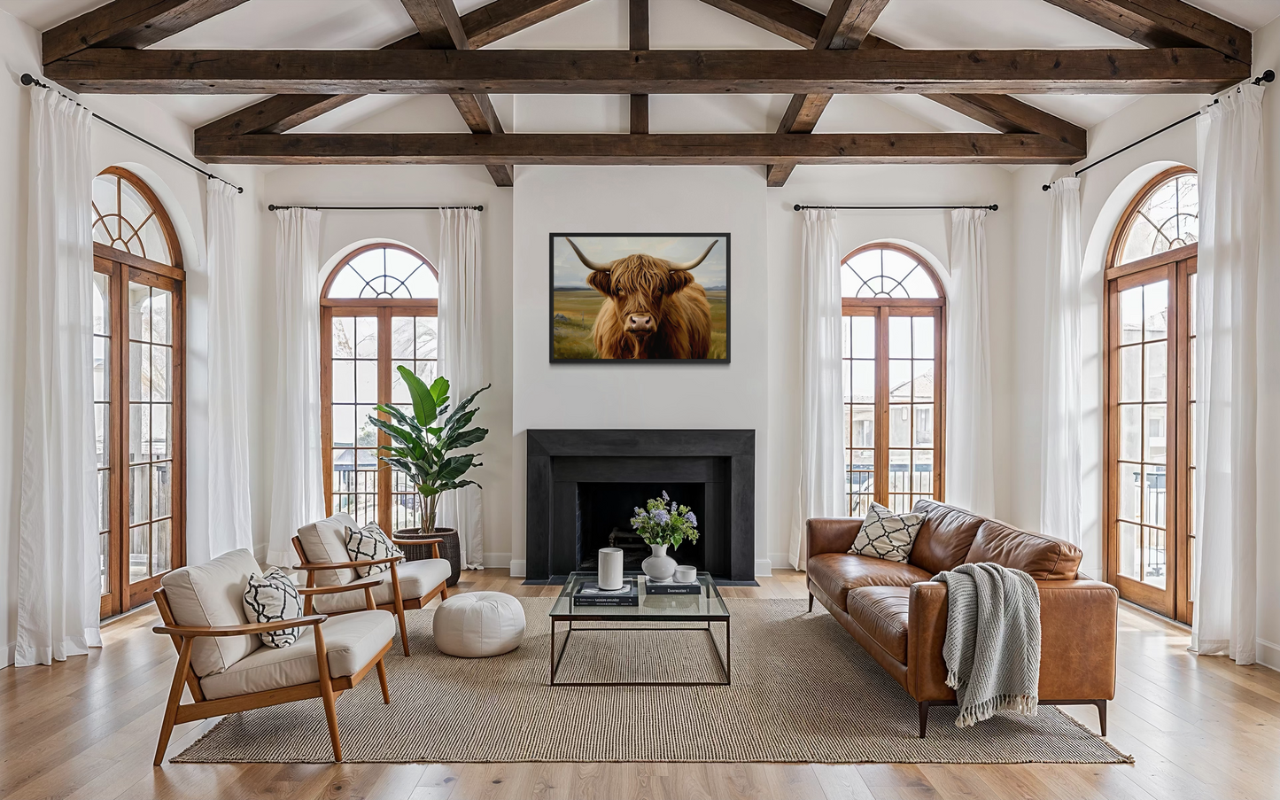 Highland Majesty - Highland Cow Framed Fine Art Print